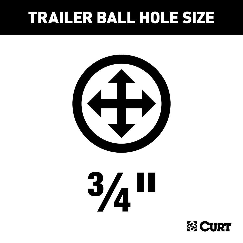 CURT Class 1 Fixed-Tongue Trailer Hitch with 3/4" Trailer Ball Hole #11605