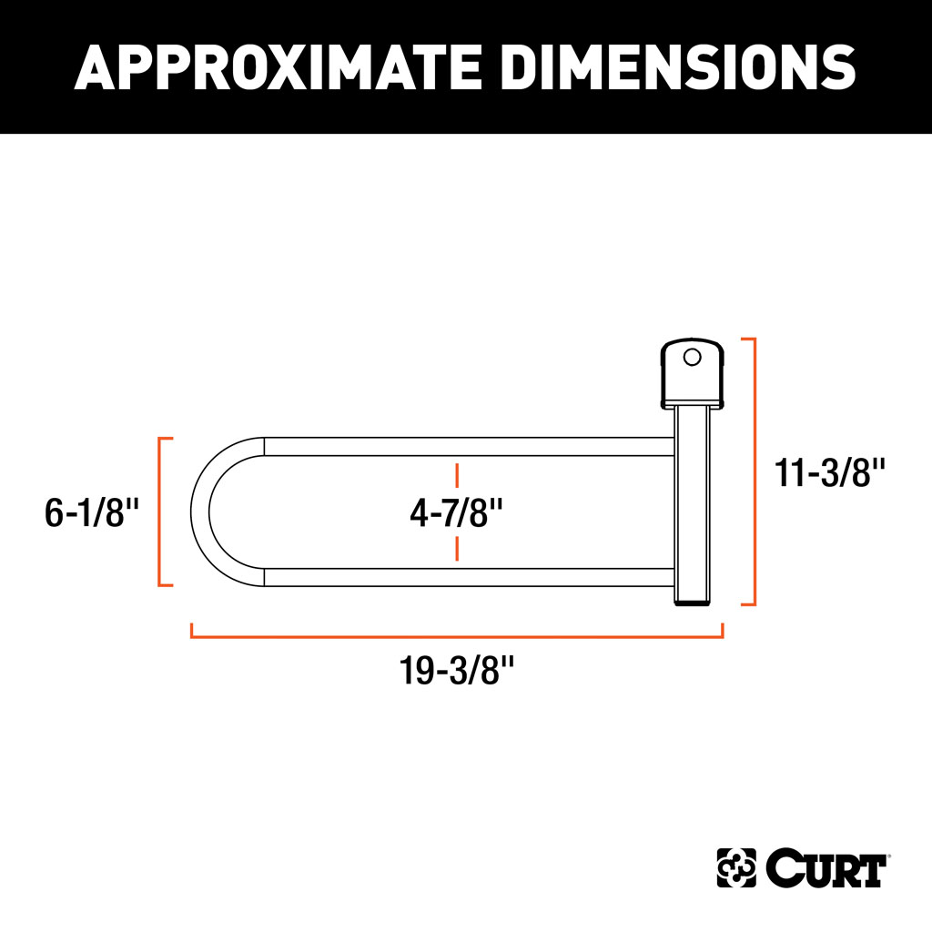 CURT Tray-Style Bike Rack Cradles for Fat Tires (4-7/8" I.D., 2-Pack) #18091