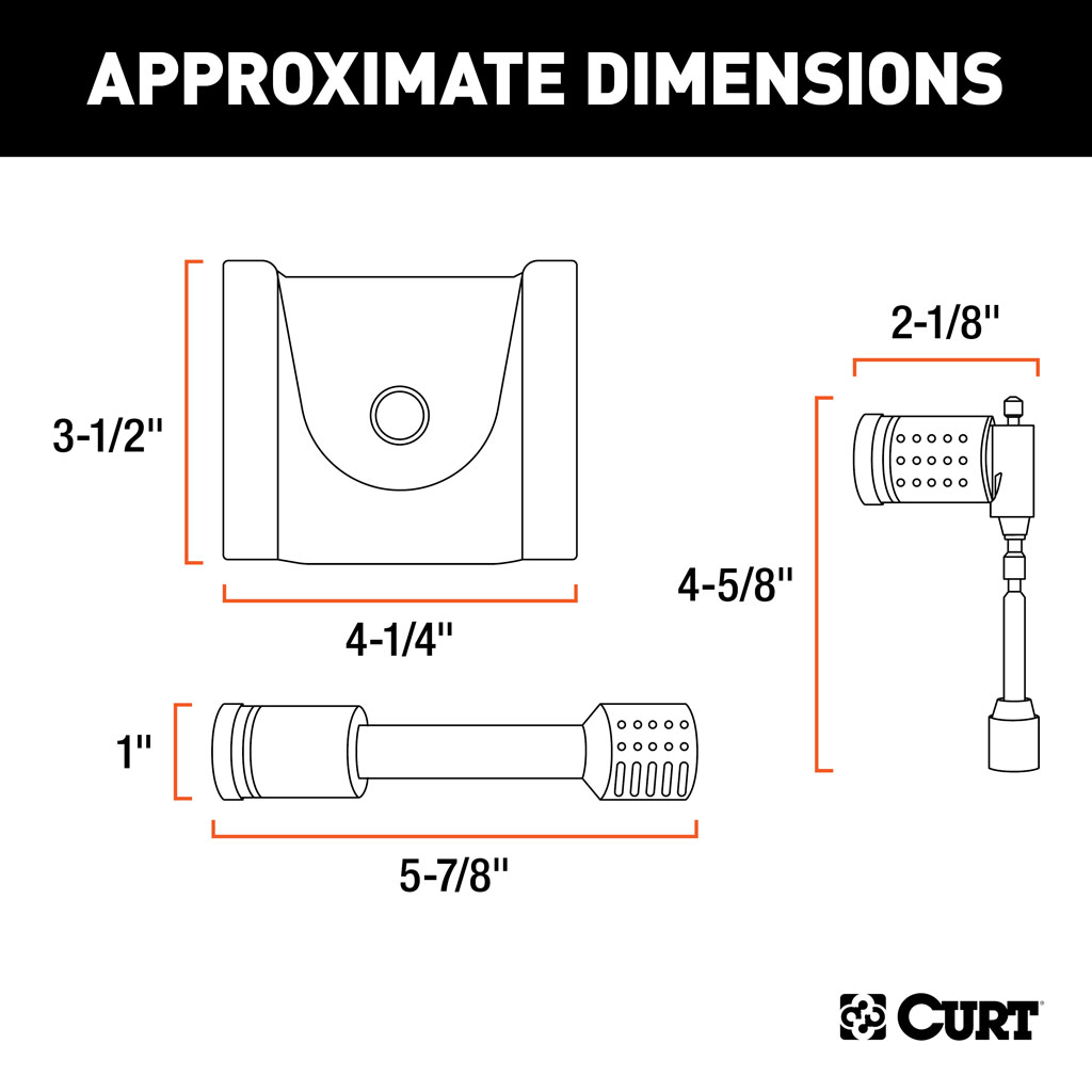 CURT Hitch & Coupler Lock Set (2" Receiver, 1/2" to 2-1/2" Latch, 1-7/8" & 2" Lip) #23086