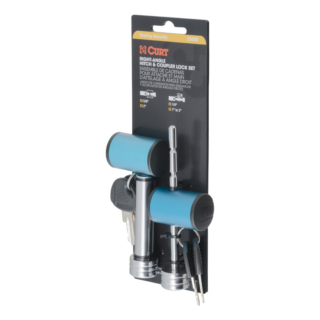 CURT Right-Angle Hitch & Coupler Lock Set #23505