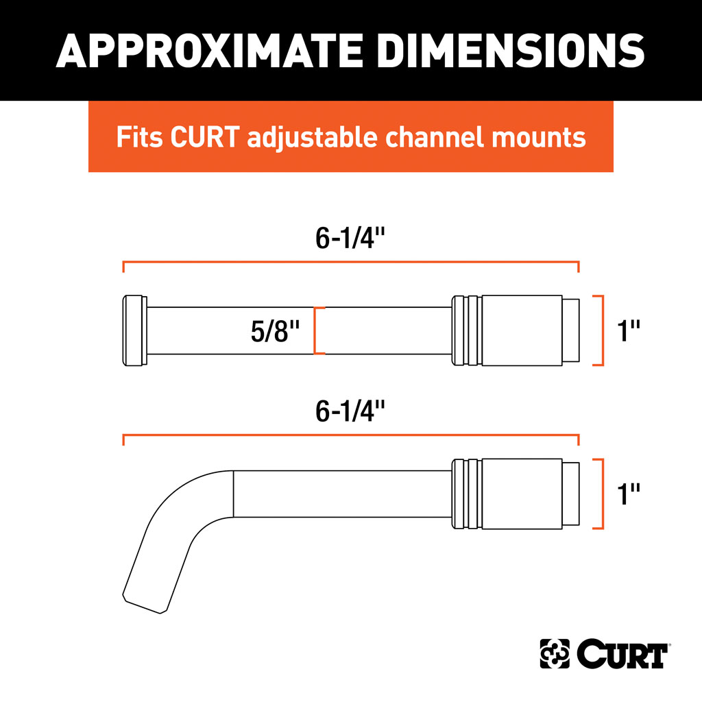 CURT Channel Mount Lock Set (5/8" Diameter) #23556