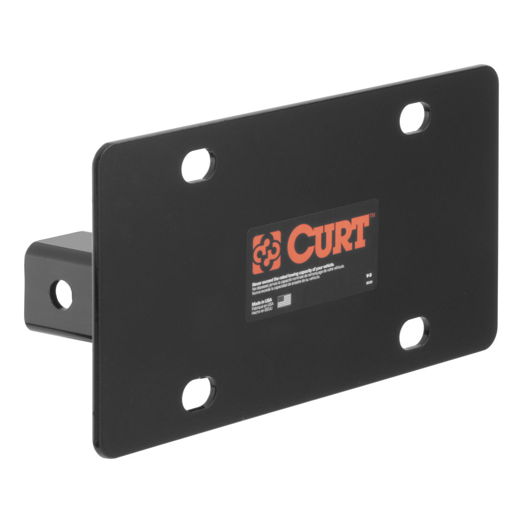 CURT Hitch-Mounted License Plate Holder #31002