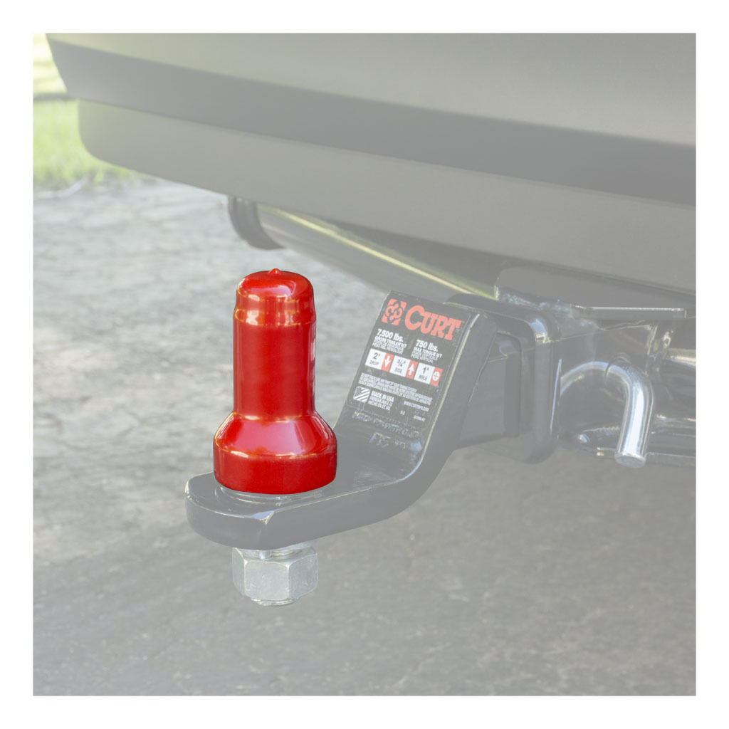 CURT Switch Ball Shank Cover (Fits 1-1/8" Neck, Red Rubber, Packaged) #41355