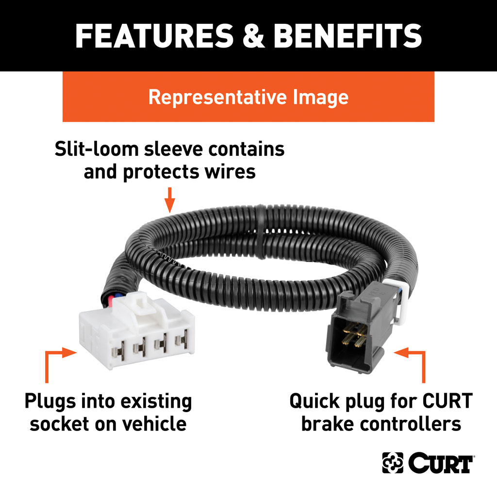 CURT Trailer Brake Controller Harness (Packaged) #51343