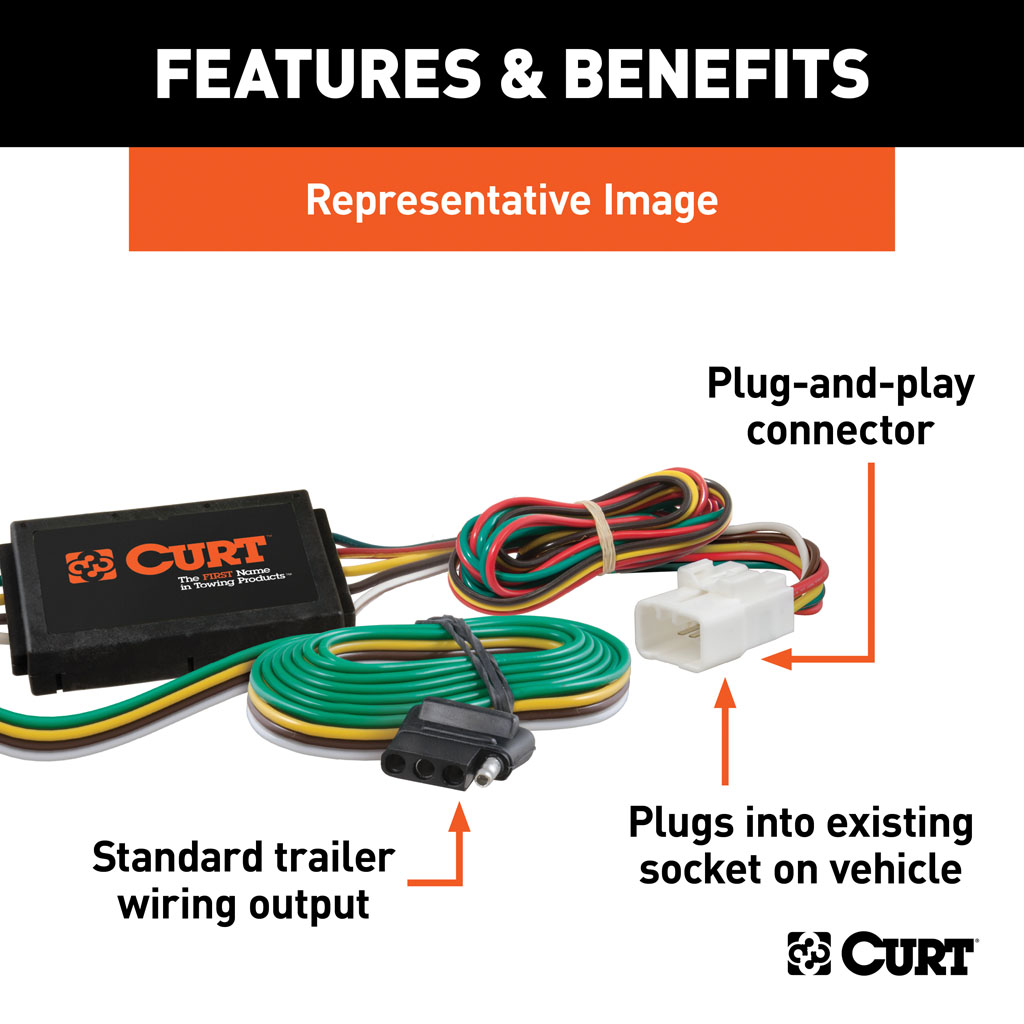 CURT Custom Wiring Connector (4-Way Flat Output) #56008