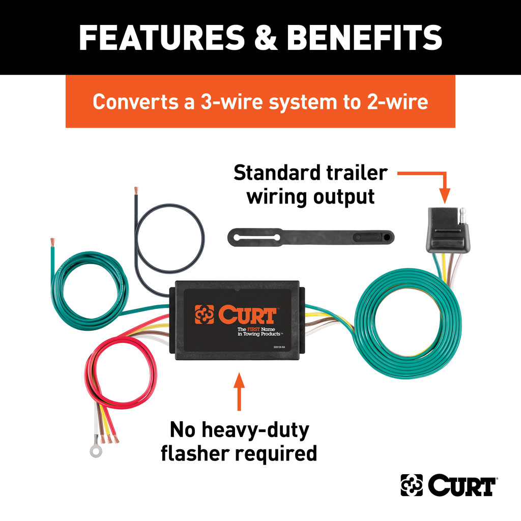 CURT Powered 3-to-2-Wire Taillight Converters (30-Pack) #56146030