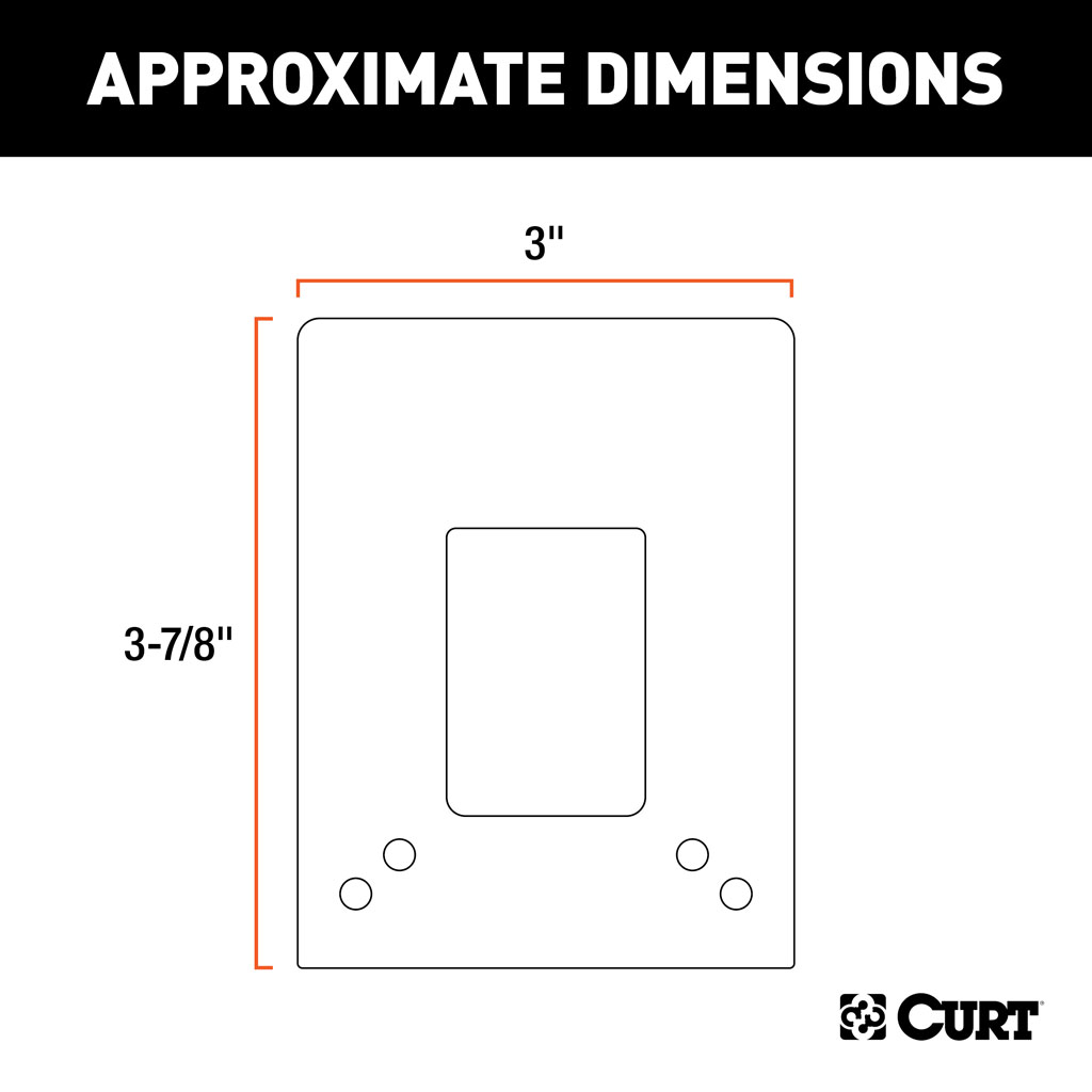 CURT Connector Bracket Mount for 4, 5 or 6-Way Bracket (Packaged) #57204