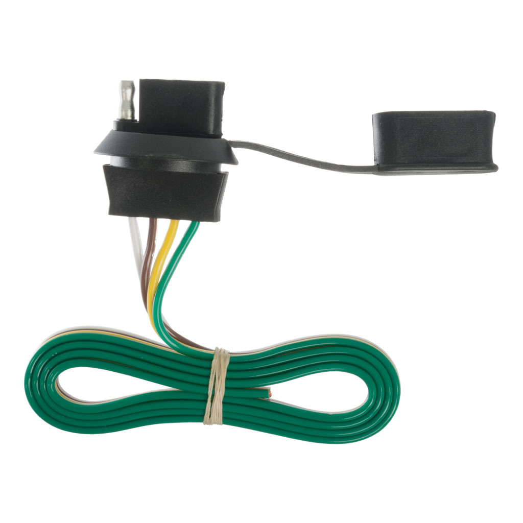 CURT 4-Way Flat License Plate Light Plug Connector Socket #57405