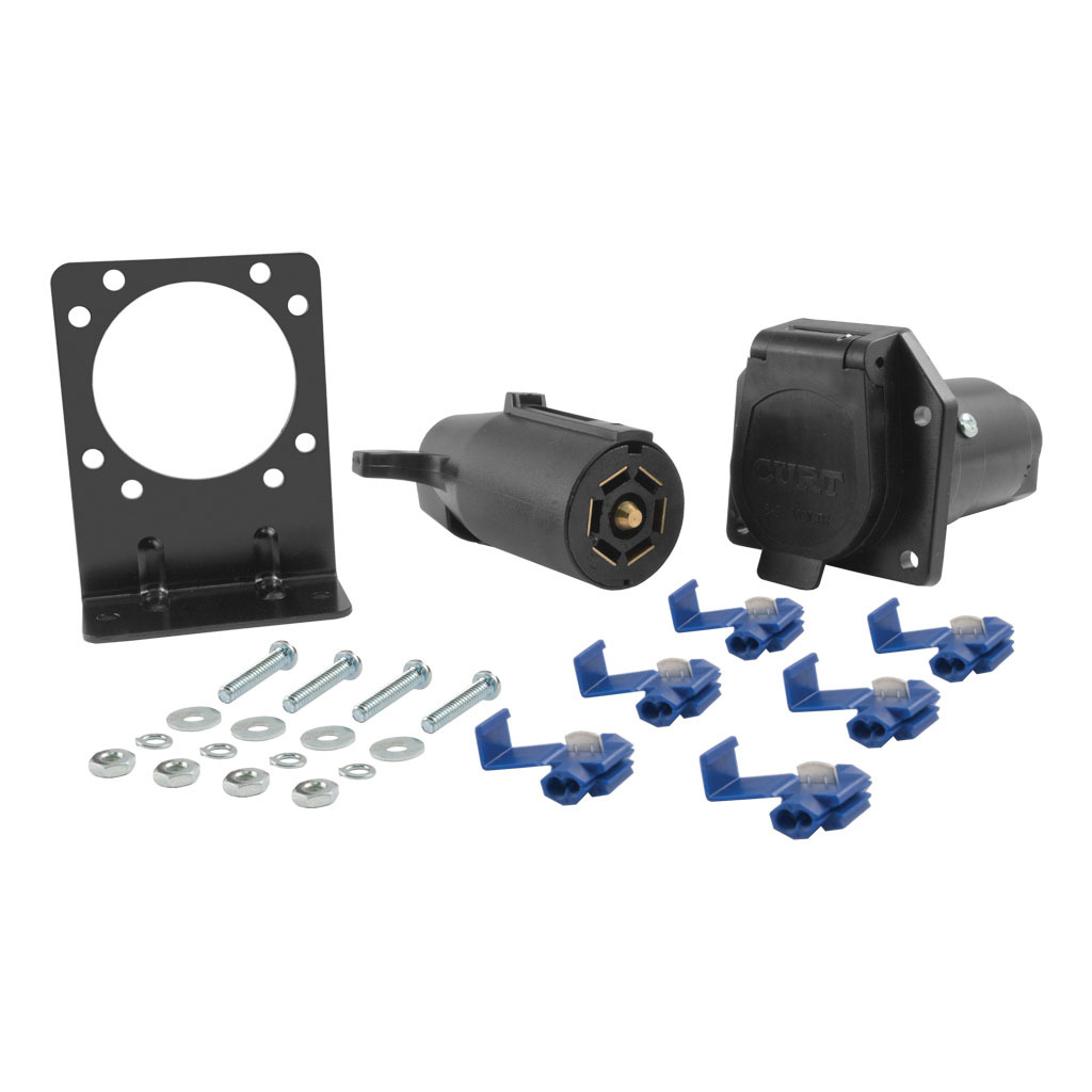 CURT 7-Way RV Blade Connector Plug & Socket Kit #58152