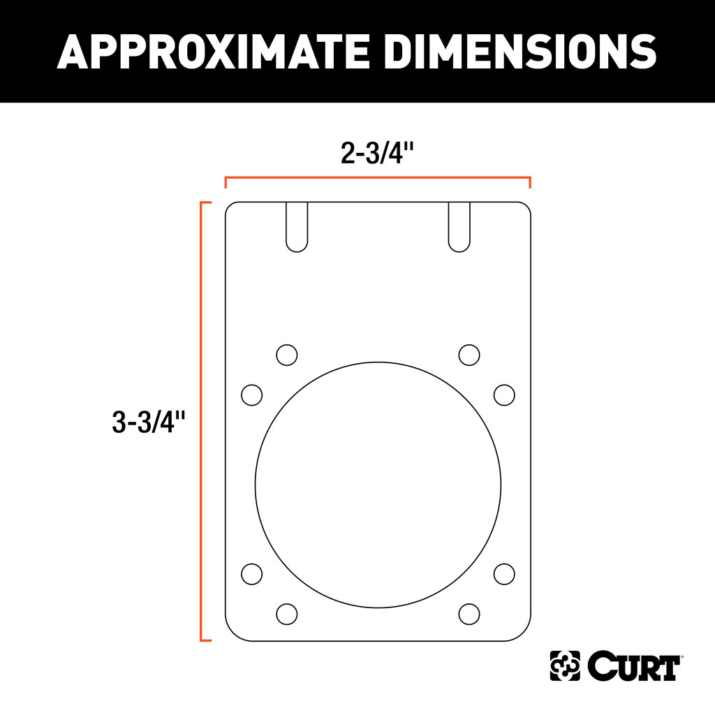 CURT Connector Mounting Bracket for 7-Way RV Blade (Black) #58290