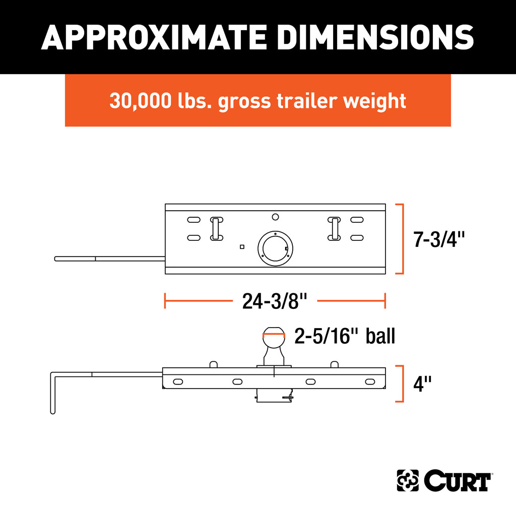 CURT Double Lock Gooseneck Hitch #60607