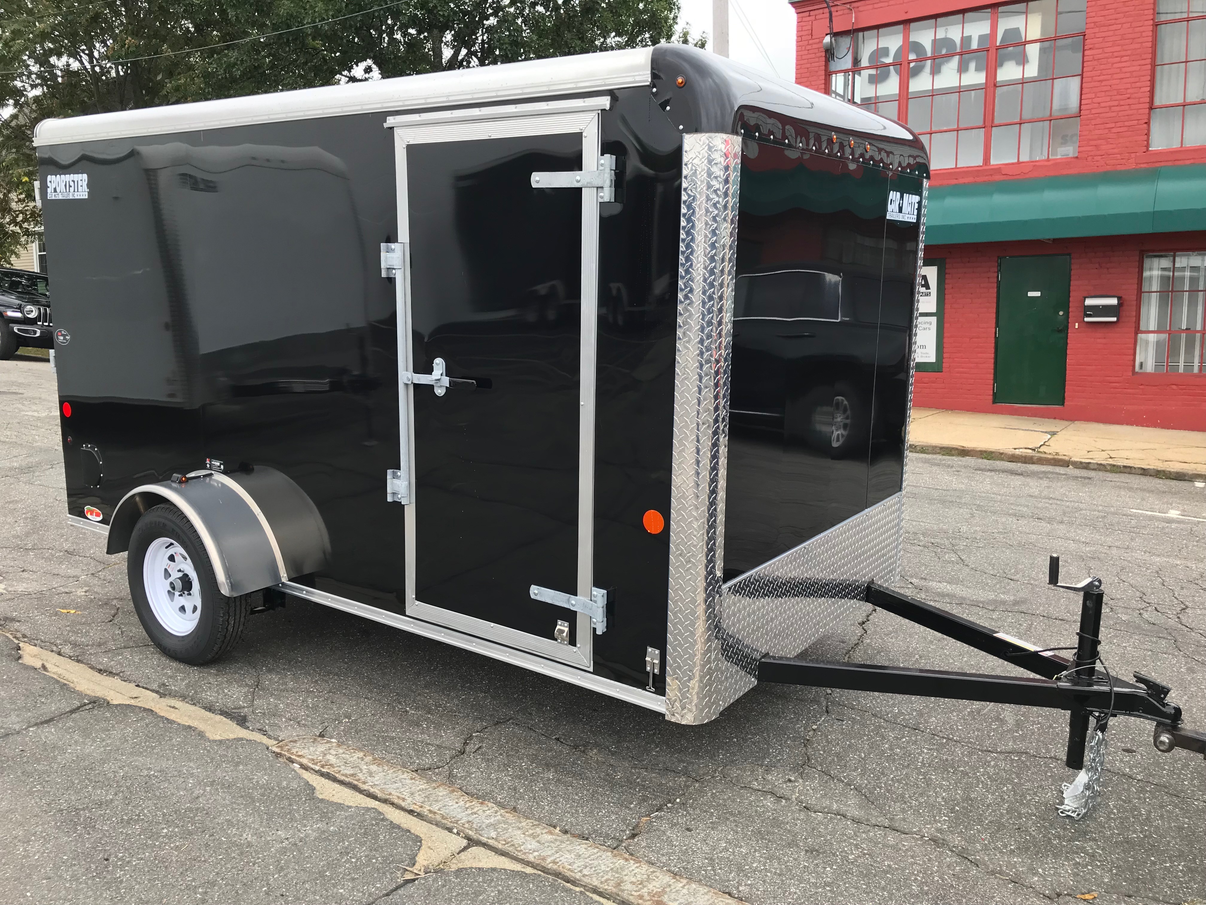 Enclosed Cargo Trailer 6'x12' BLK RAMP Car Mate 6'6" Interior Height