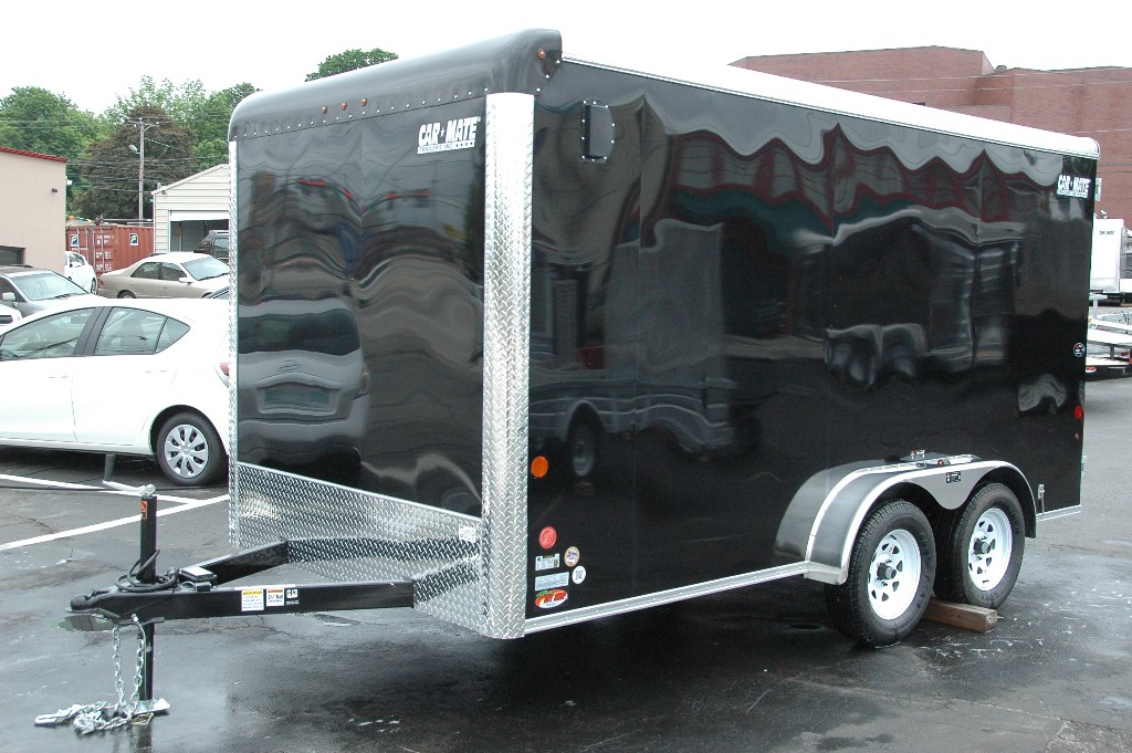 Enclosed Cargo Trailer 7'x14' Black BARN Car Mate Custom 6" up
