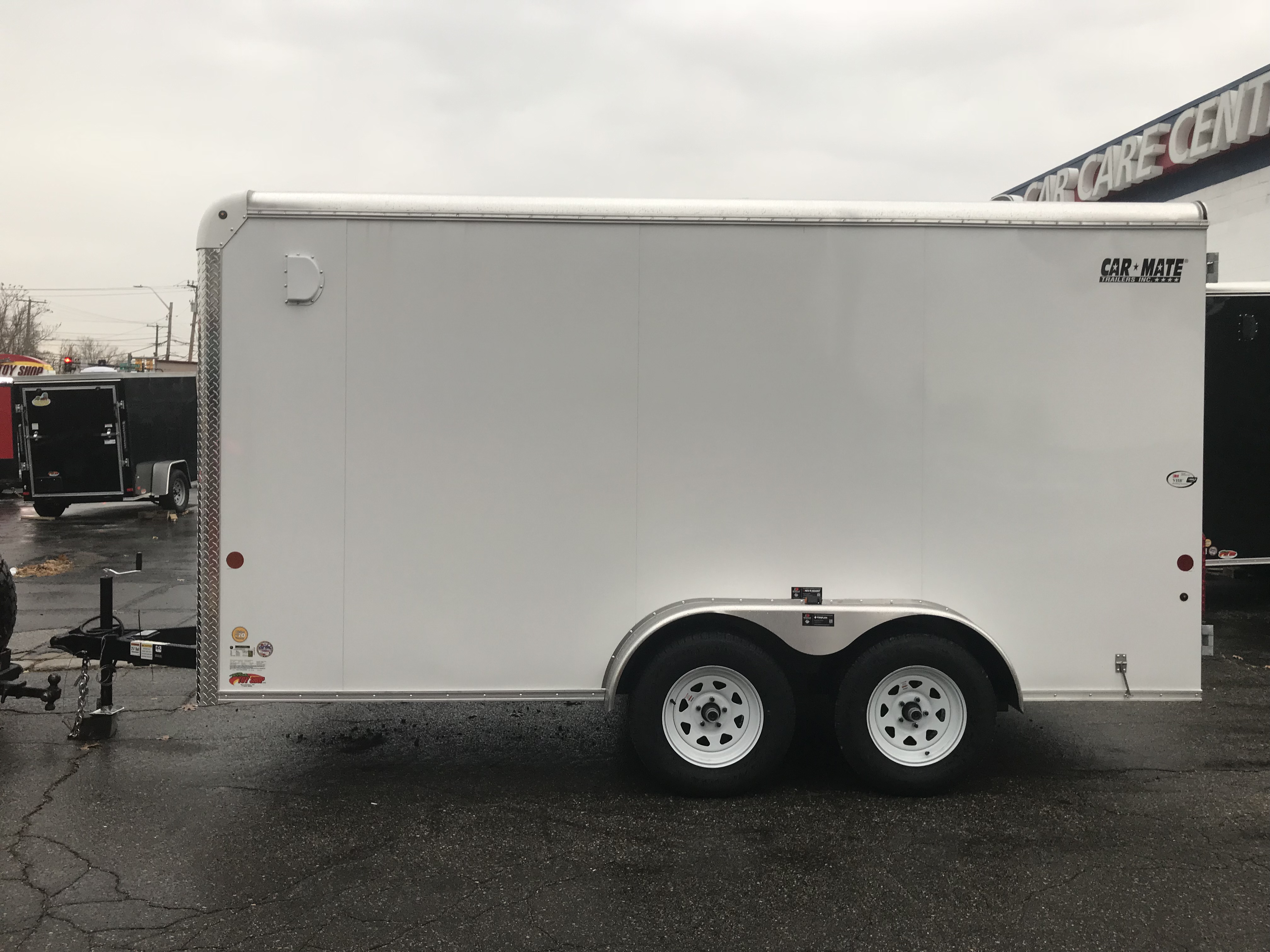 Enclosed Cargo Trailer 7'x14' WHITE BARN Car Mate Custom 6" up
