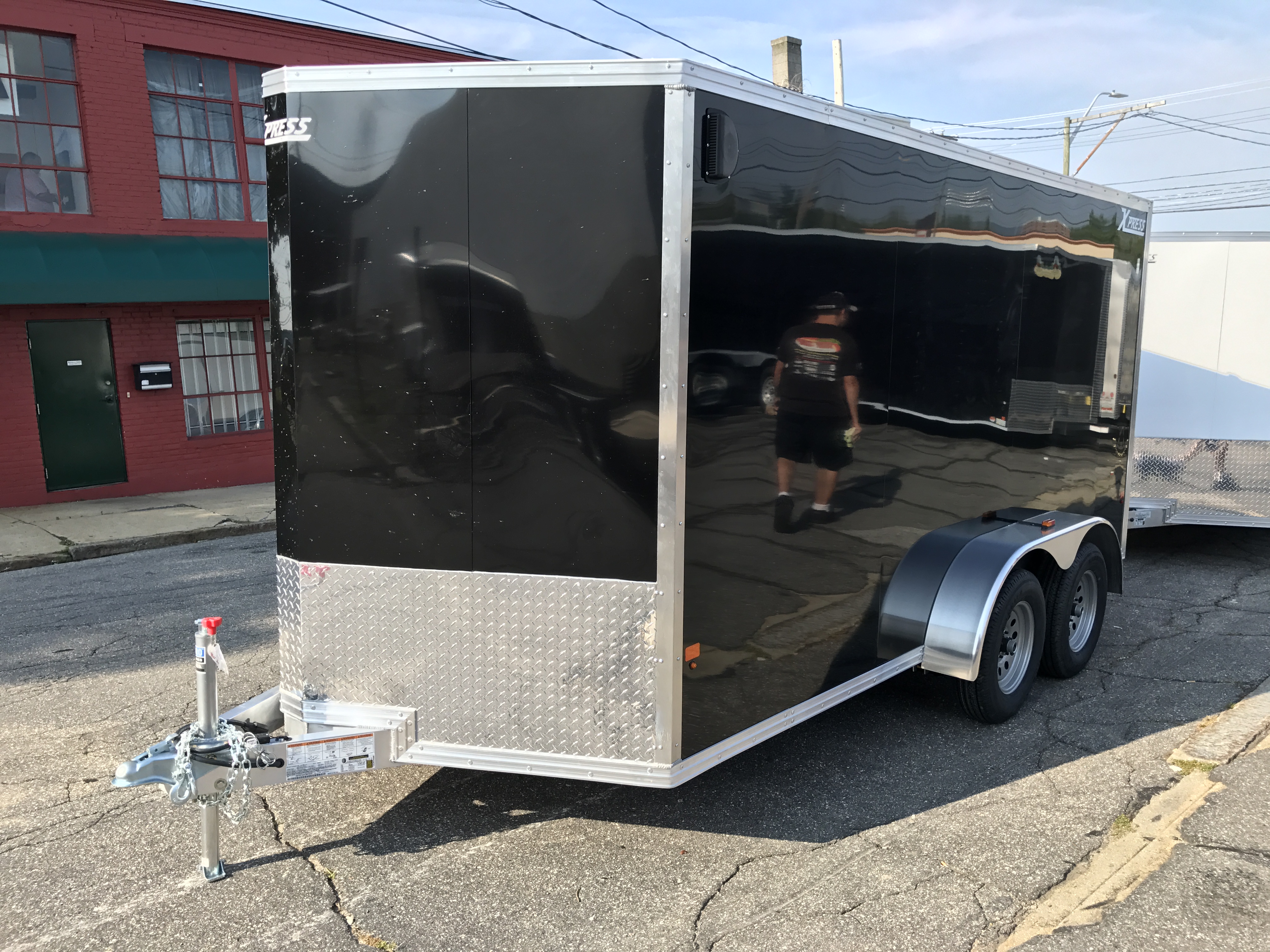 Enclosed Cargo Trailer 7.5'x16' BLACK RAMP High Country Aluminum 3" up