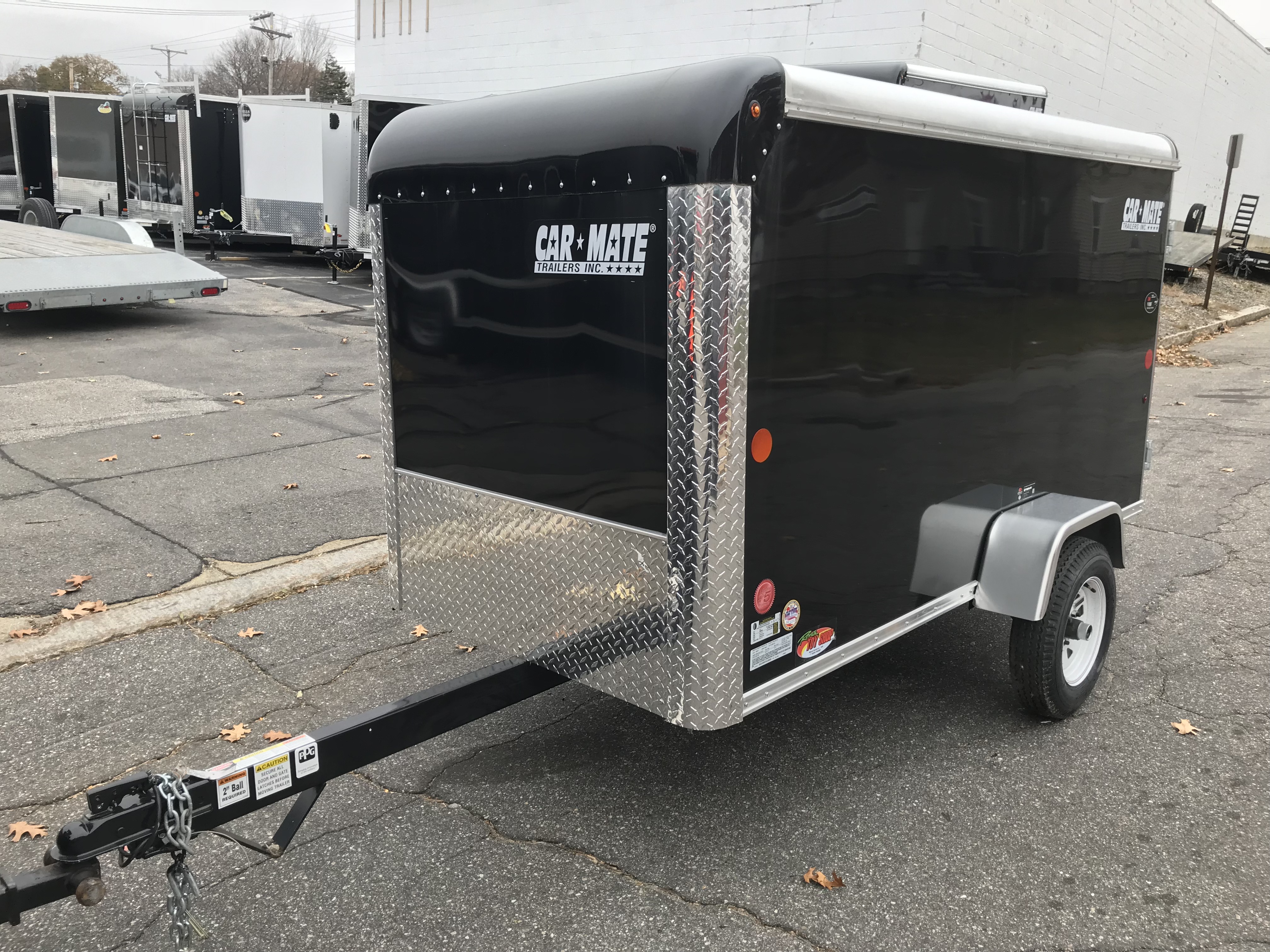 Enclosed Cargo Trailer 4'x8' BLACK Single Door Car Mate