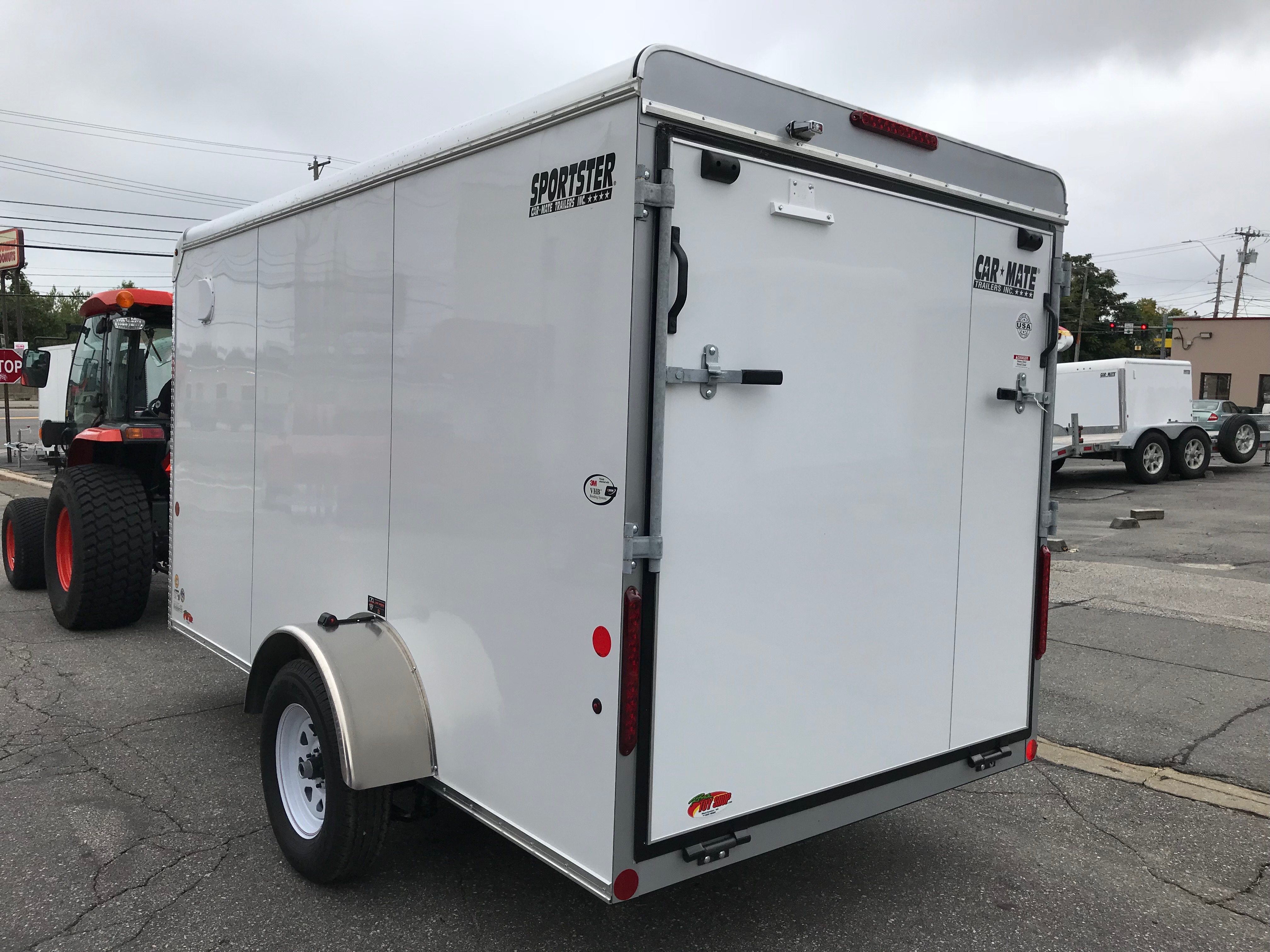 Enclosed Cargo Trailer 6 x12   WHITE RAMP Car Mate 