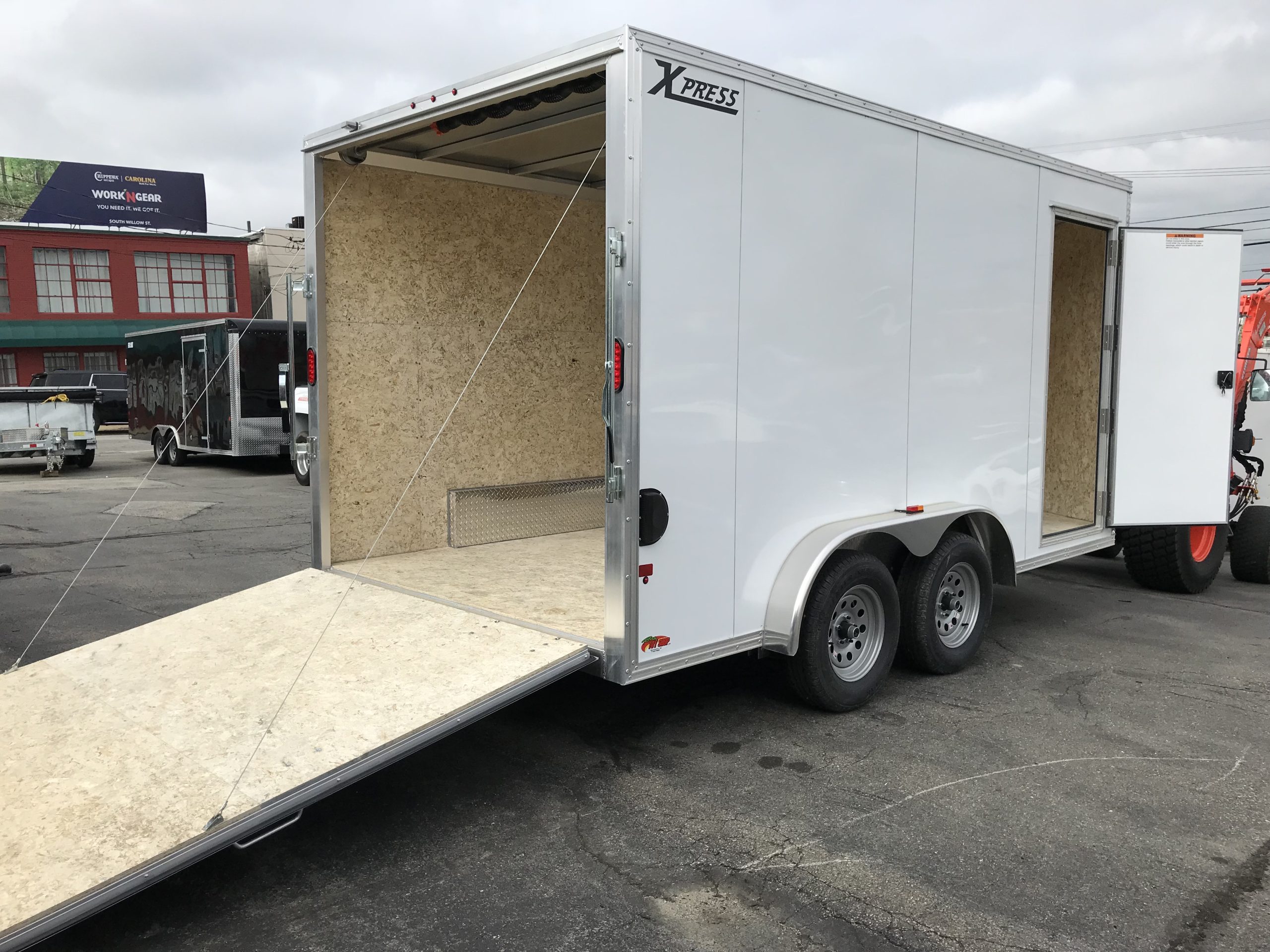 Enclosed Cargo Trailer 7.5'x14' WHITE RAMP High Country Aluminum