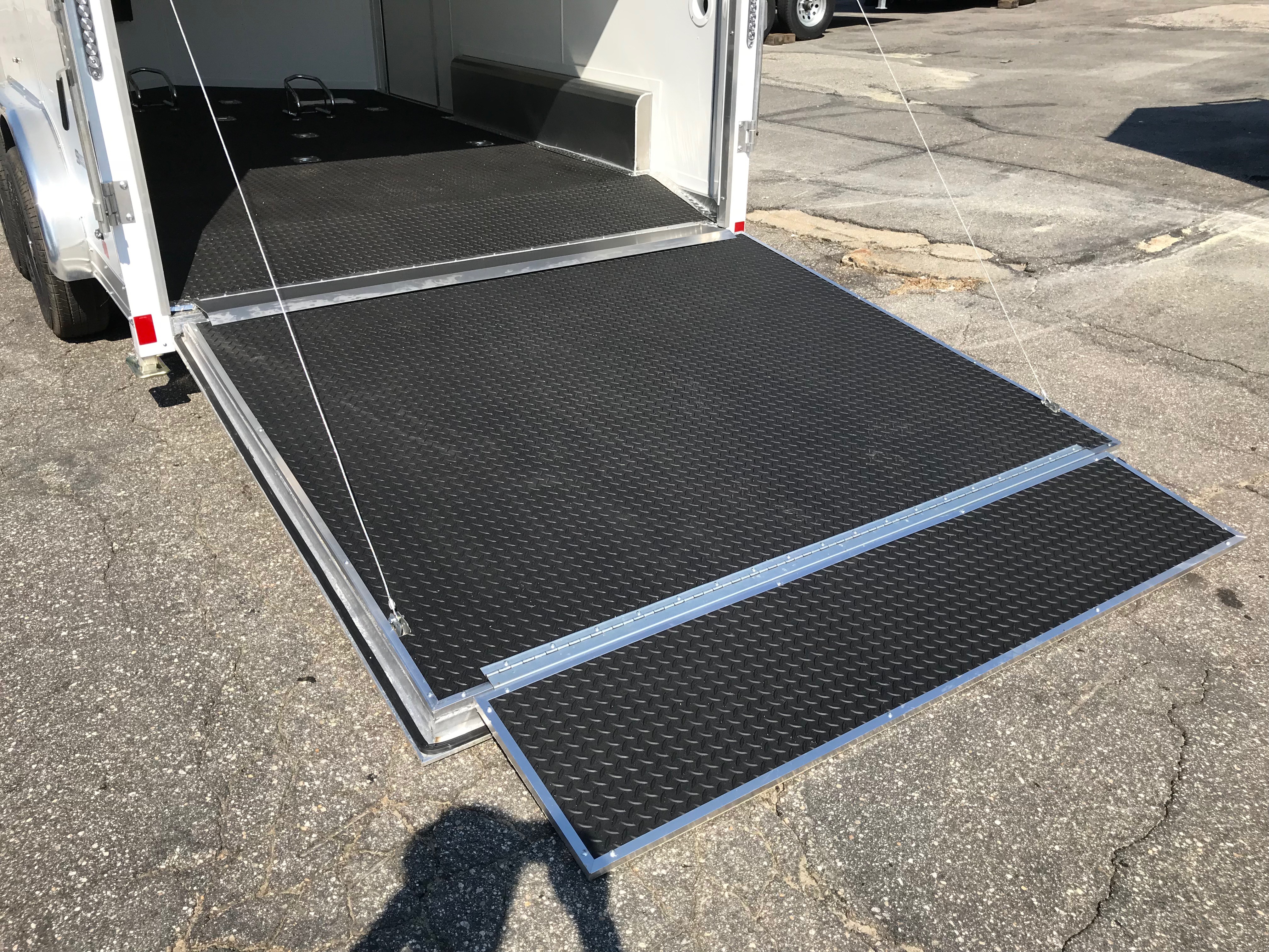 Enclosed Cargo 7 5 X12 2 V Black Ramp Wells Cargo Aluminum Motorcycle Trailer Ron S Toy Shop