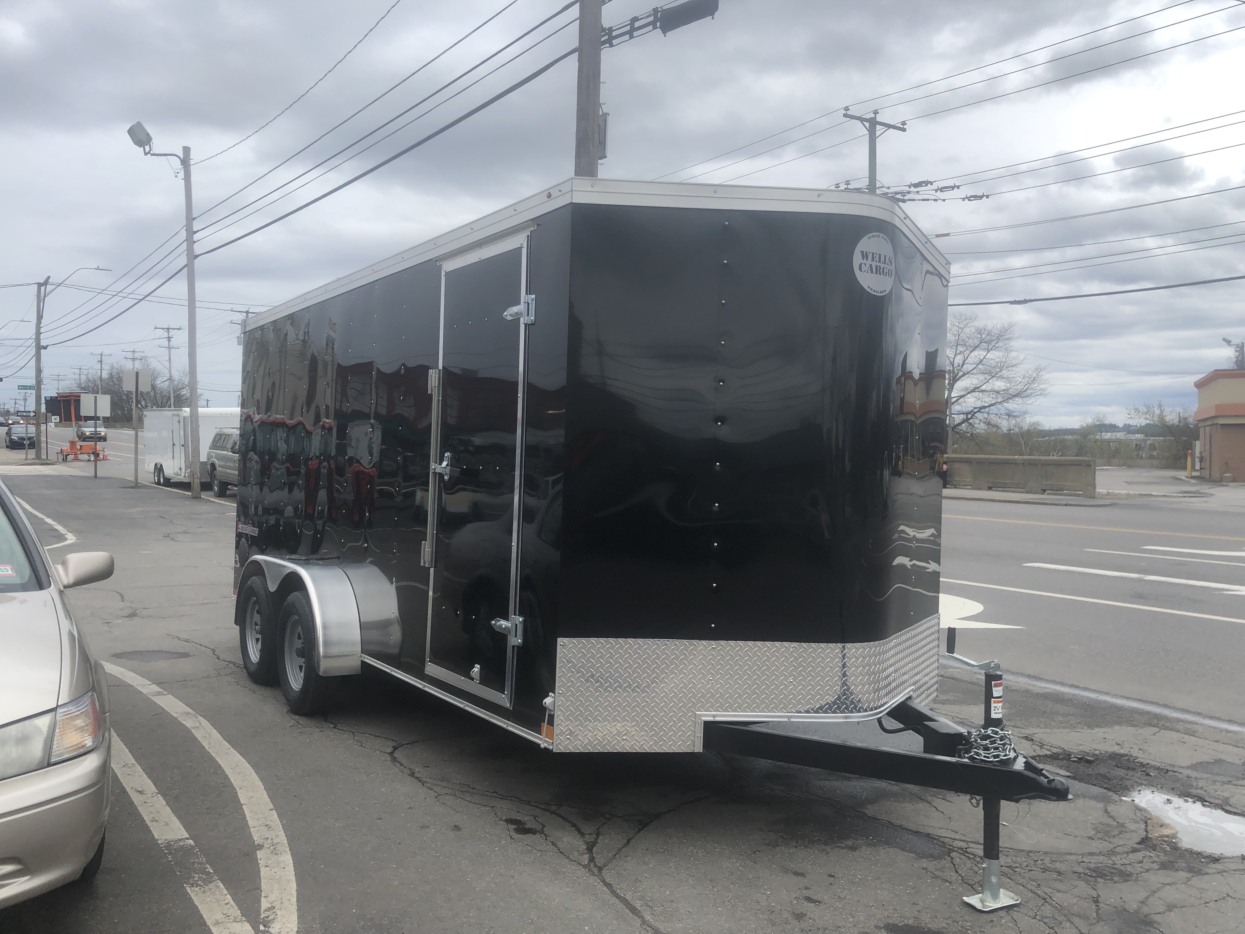 Enclosed Cargo Trailer 7 X14 2 V Black Ramp Wells Cargo 7 Interior