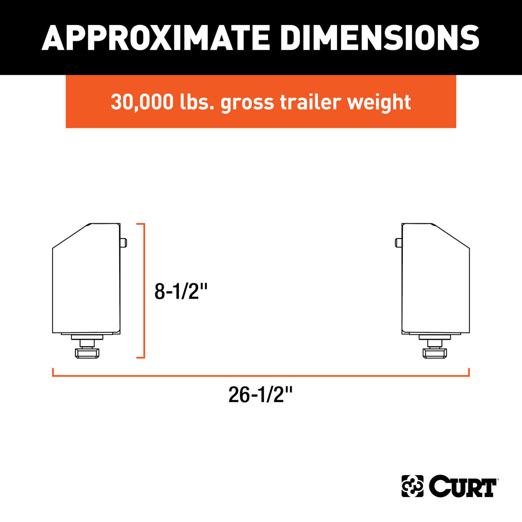 CURT GM Puck System 5th Wheel Legs, 30,000 lbs. #16024