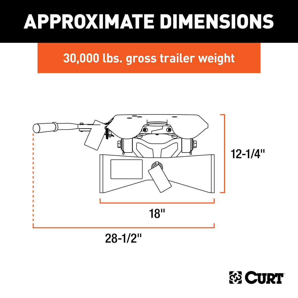 CURT A30 5th Wheel Hitch Head #16590