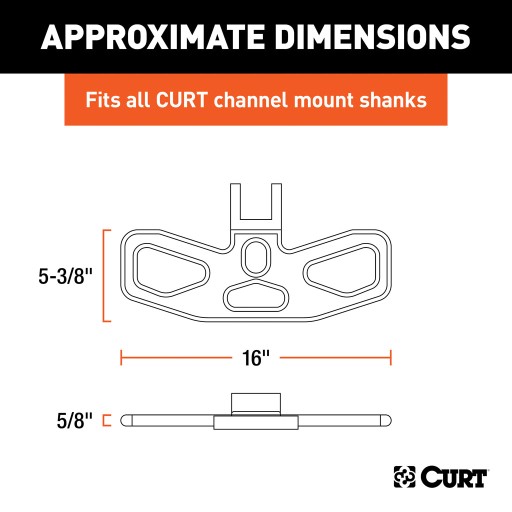 CURT Adjustable Channel Mount Hitch Step #45909