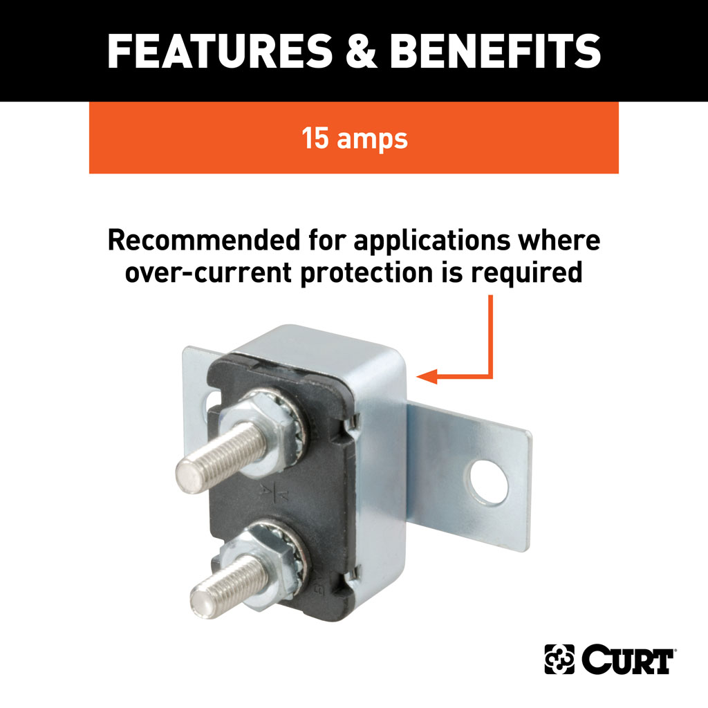 CURT 15-Amp Universal Circuit Breaker #58341