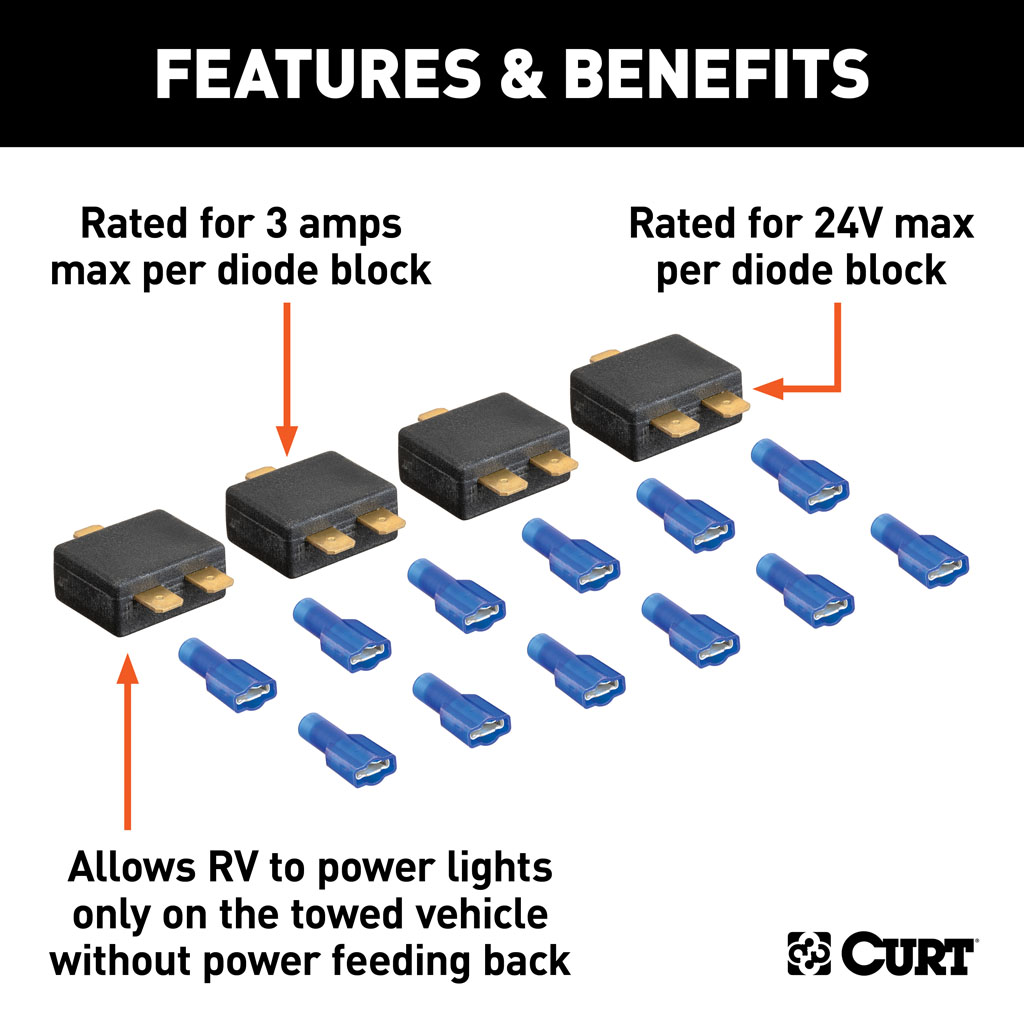 CURT RV Harness Diode Kit #58999