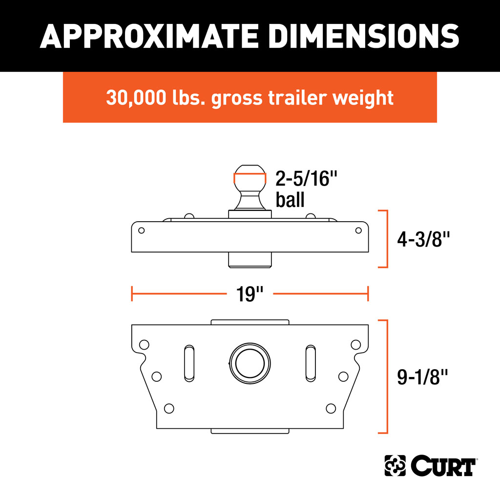 CURT OEM-Style Gooseneck Hitch for Ram 3500 #60626