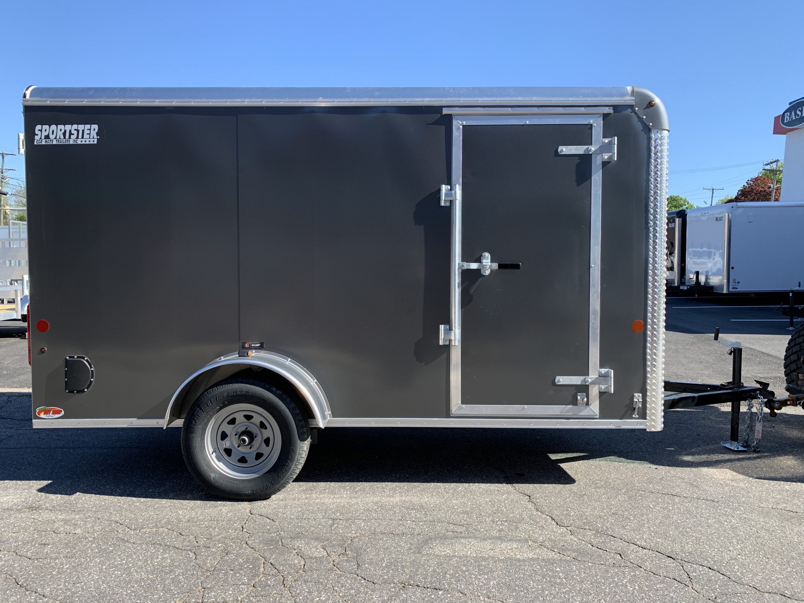 Enclosed Cargo Trailer 6'x12' CHARCOAL RAMP Car Mate Sportster