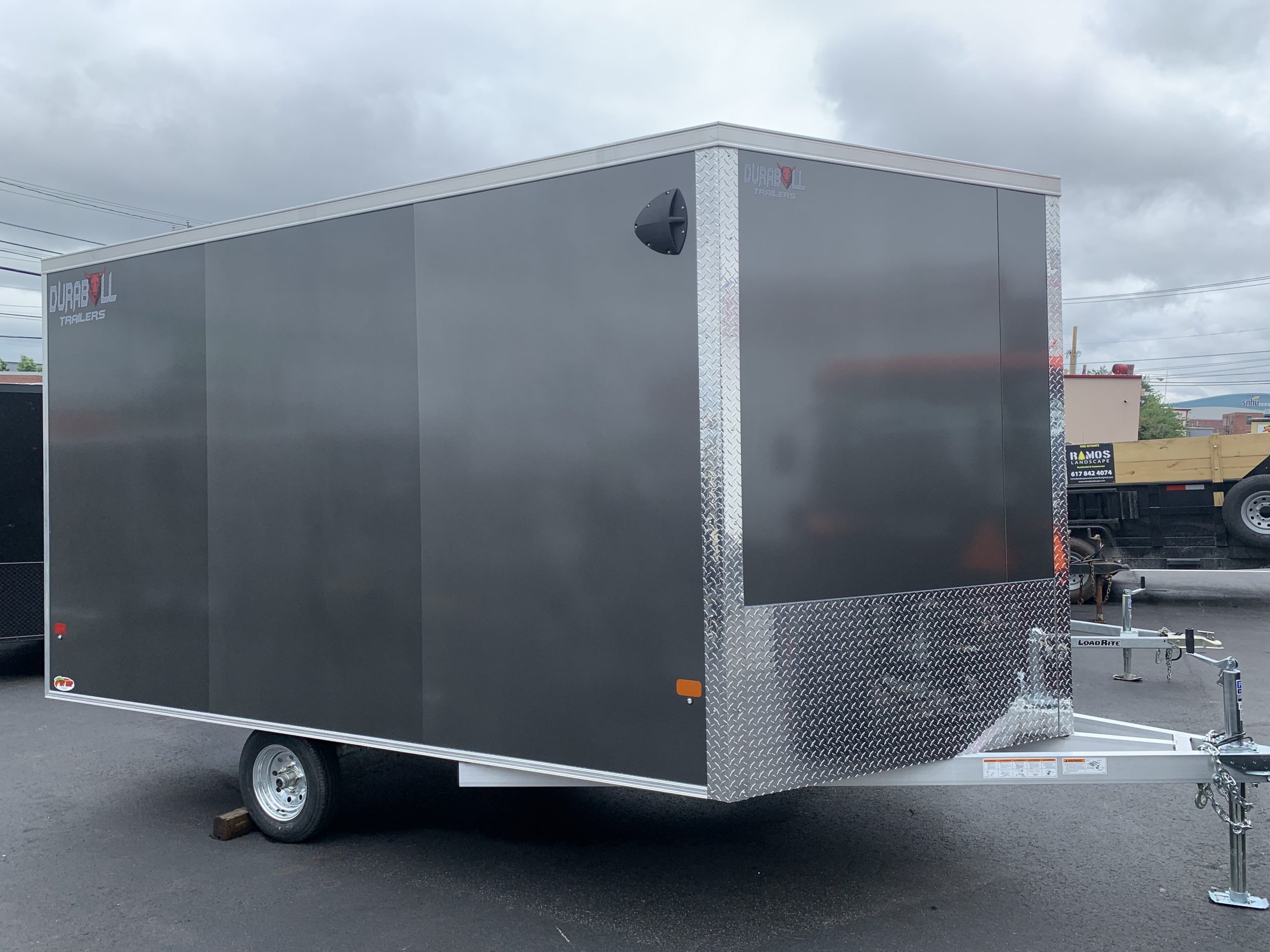 101"X12' Multi-Sport Durabull Snowmobile Trailer Charcoal 10" Extra Height w/ Spare