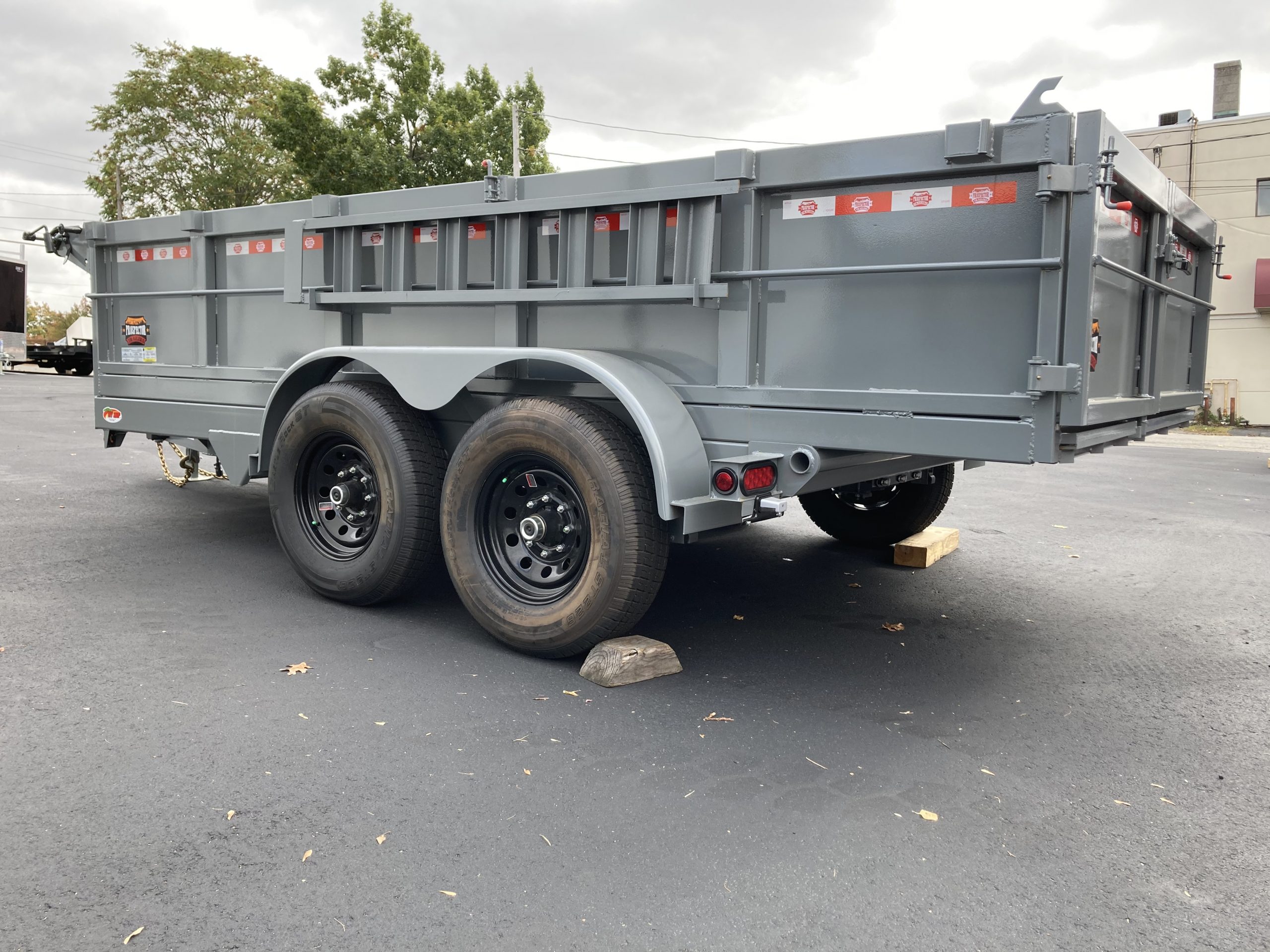 Dump Trailer 7'x14' Gray Covered Wagon - 14K GVWR