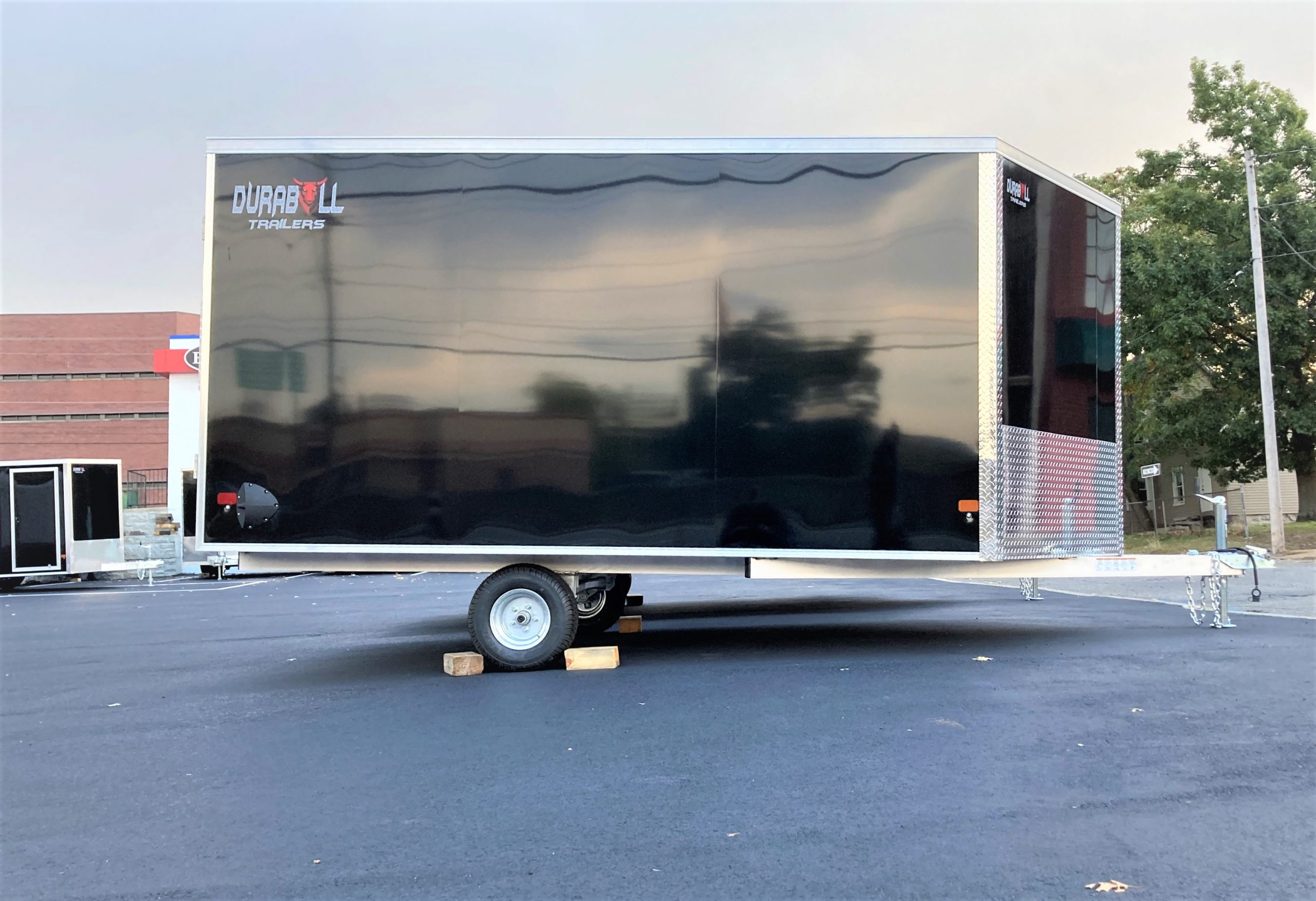 101"X12' Multi-Sport Durabull Snowmobile Trailer BLACK w/ Snow Package