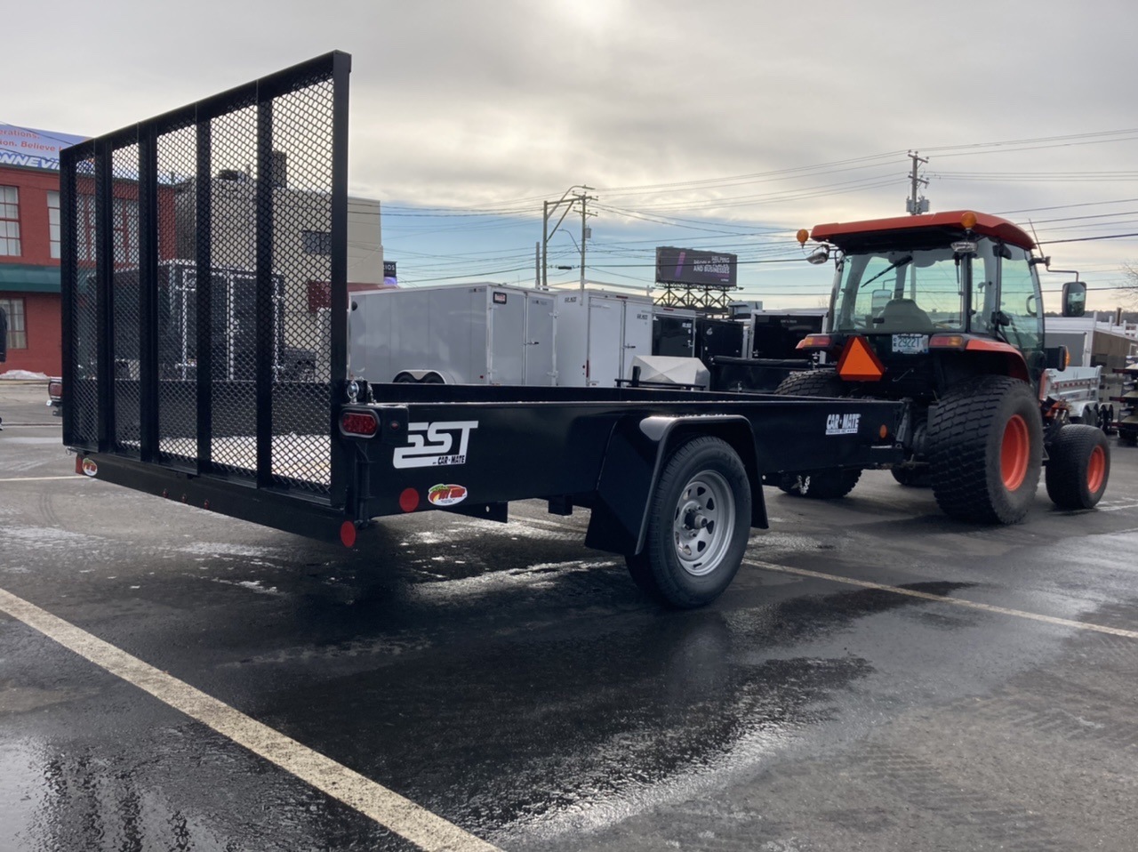 Car Mate Open Utility Trailer 6' X12' Solid Sides