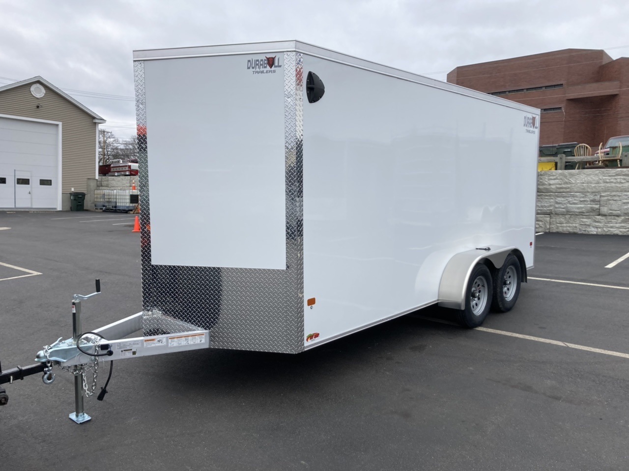 Durabull Trailers 7x14 Elite White Ramp Aluminum Cargo Trailer