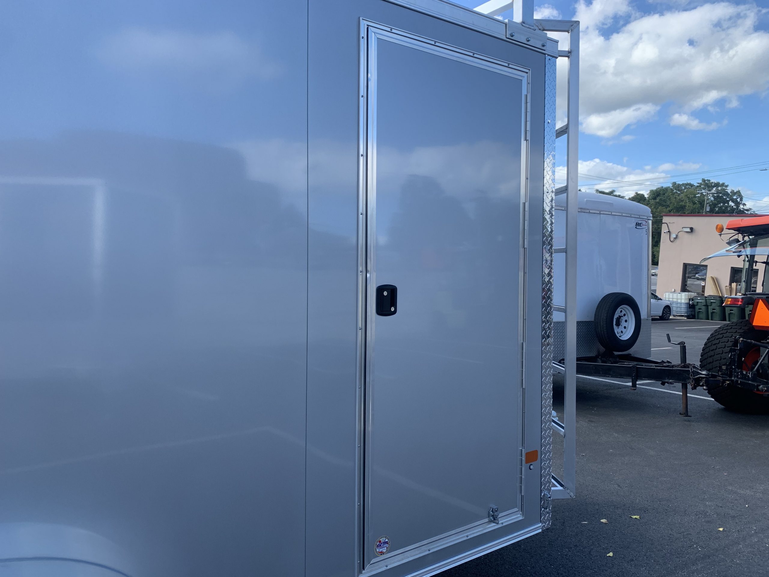 Enclosed Contractor 7'x14'+2'V Silver Ramp Door  DuraBull Aluminum 6'6" Interior Elite 9990 GVWR