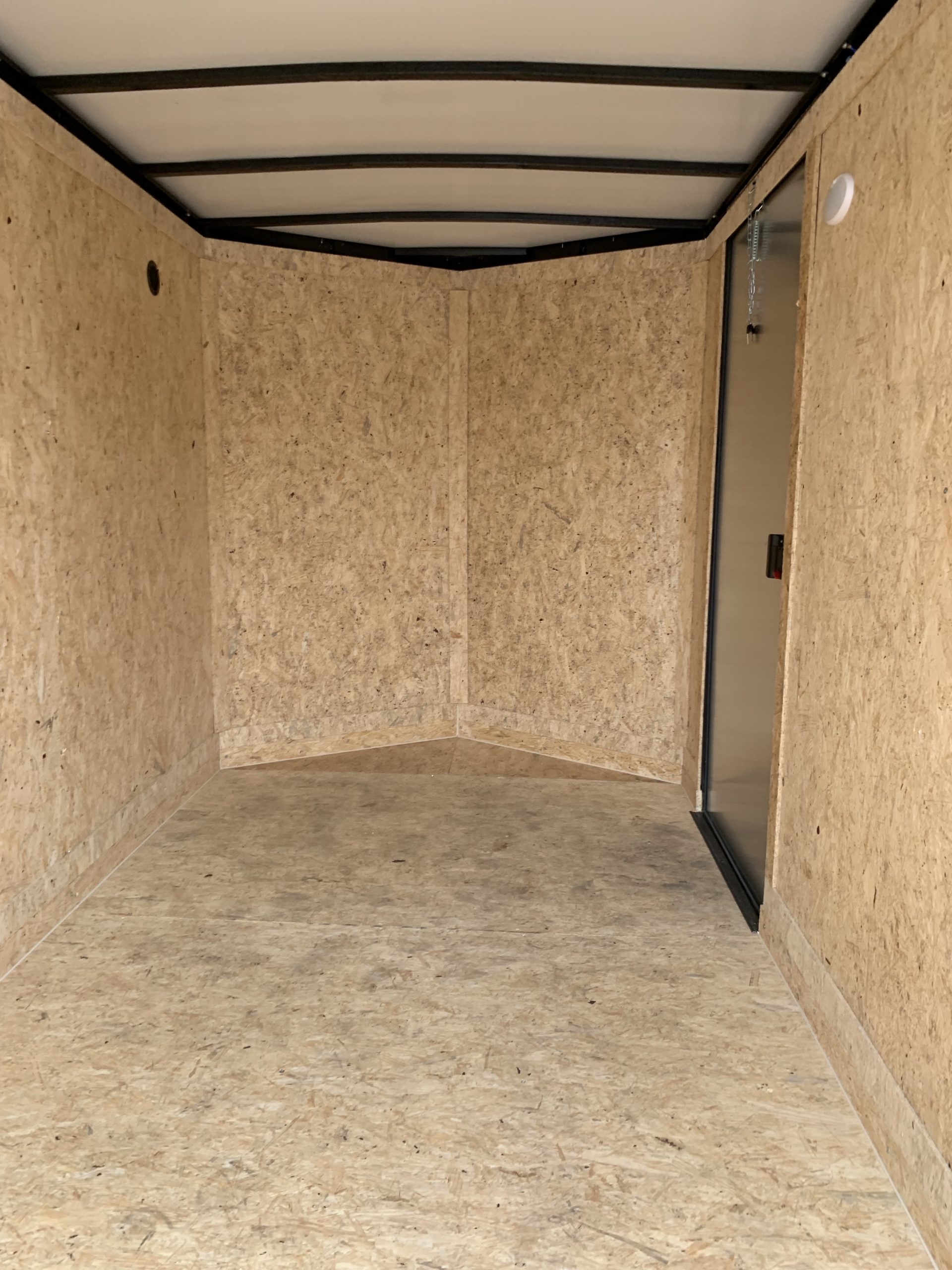 Enclosed Cargo Trailer 6'x12'+2'V BLACK Barn Door Covered Wagon