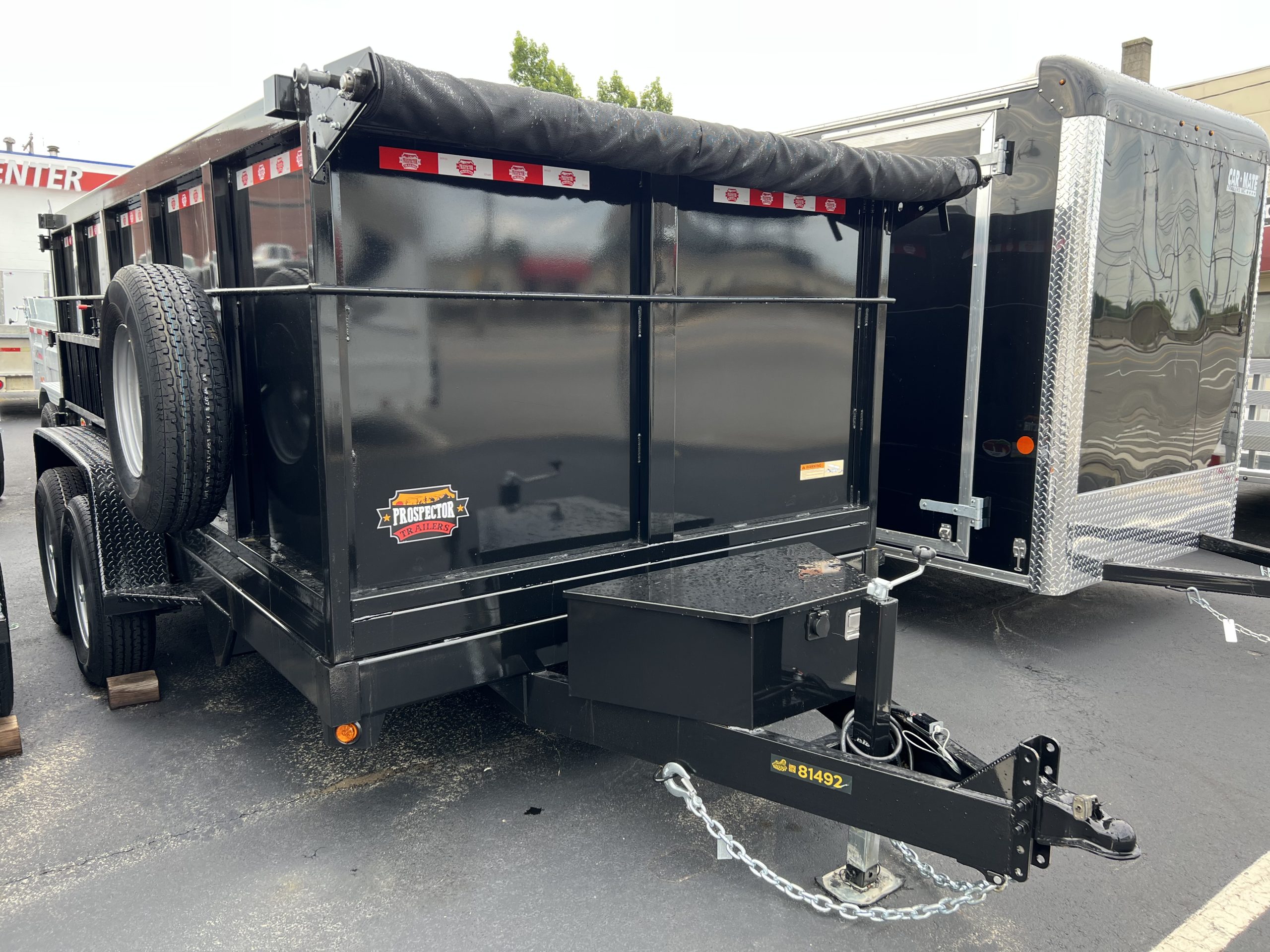 Dump Trailer 7’x14′ Black Covered Wagon – 14K GVWR