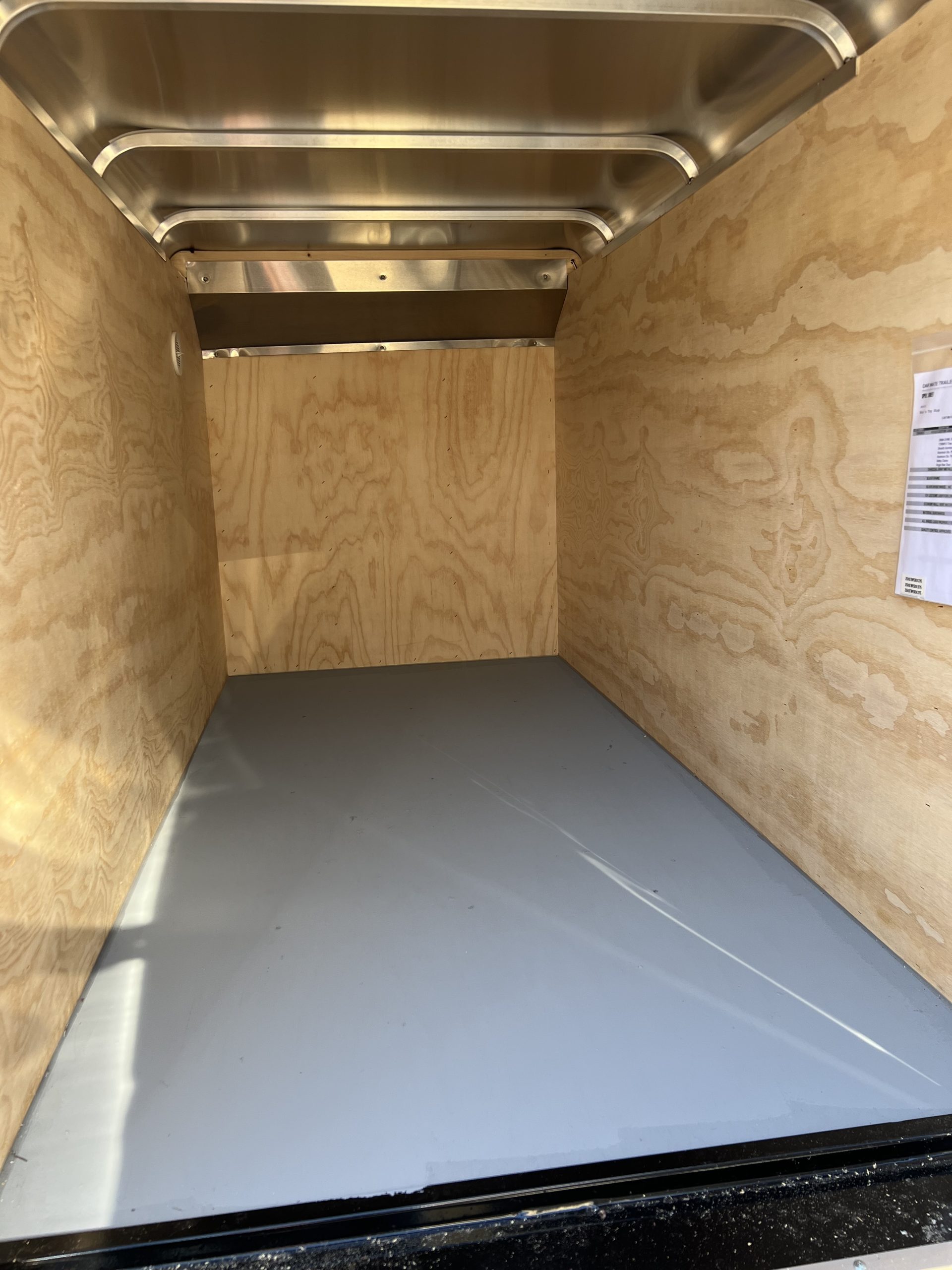 Enclosed Cargo Trailer 4'x8' Charcoal Single Door Car Mate