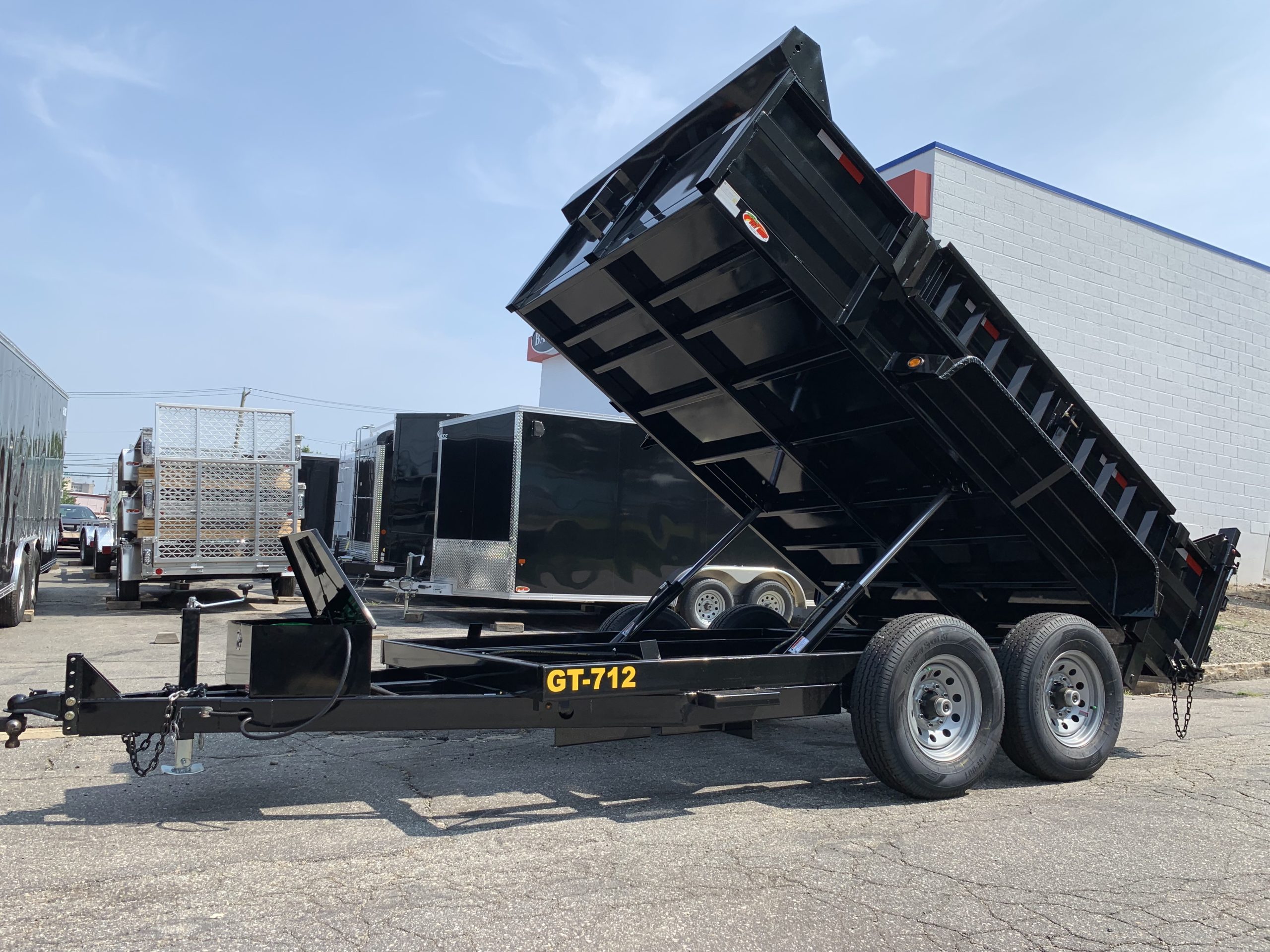 Griffin Dump Trailer 83"x12' Black 12,000 Gvwr