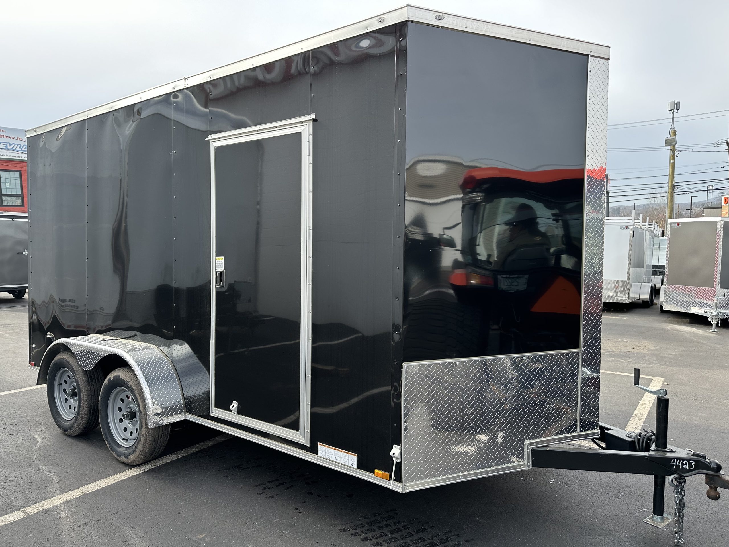 Enclosed Cargo Trailer 7'x14 Xtreme Cargo Black 7' Interior
