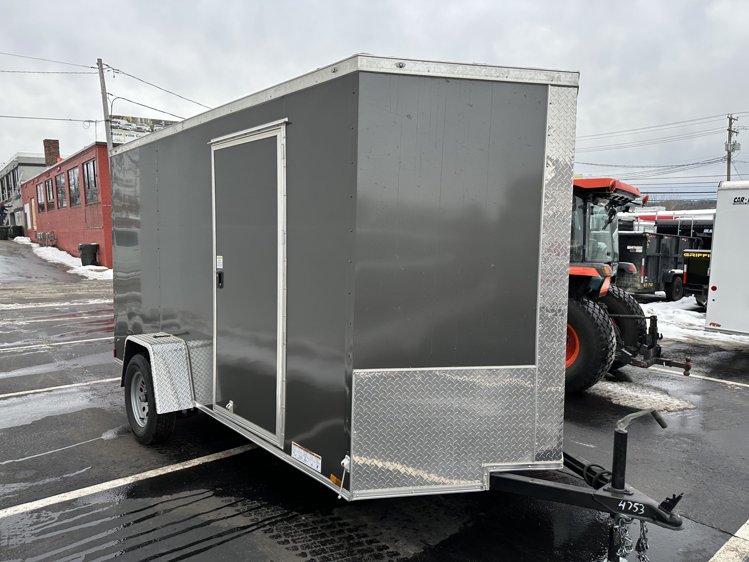 Enclosed Cargo Trailer 6'x12 Charcoal RAMP Xtreme Cargo Single Axle