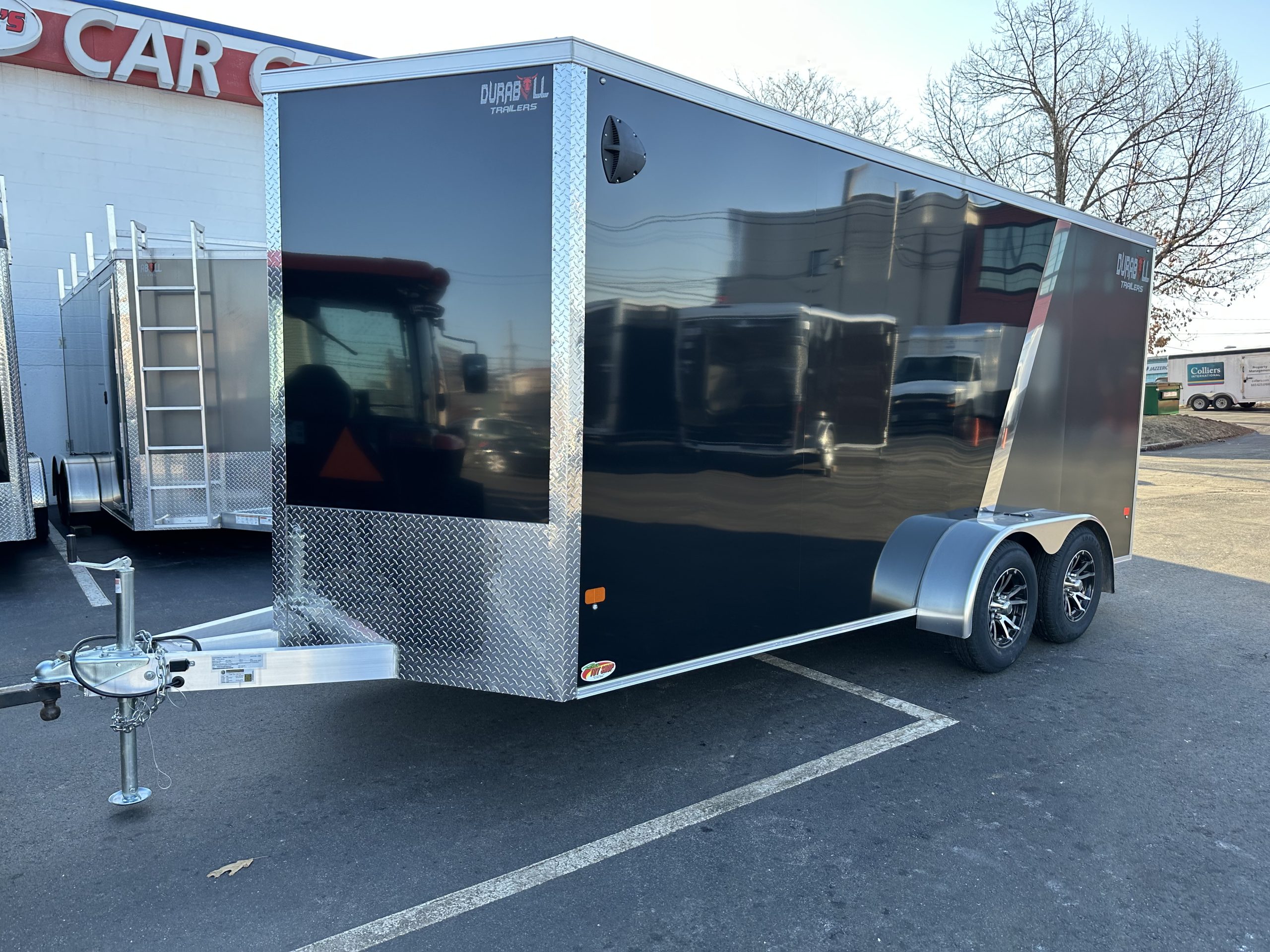 Durabull 7x16 Charcoal Aluminum Enclosed Trailer