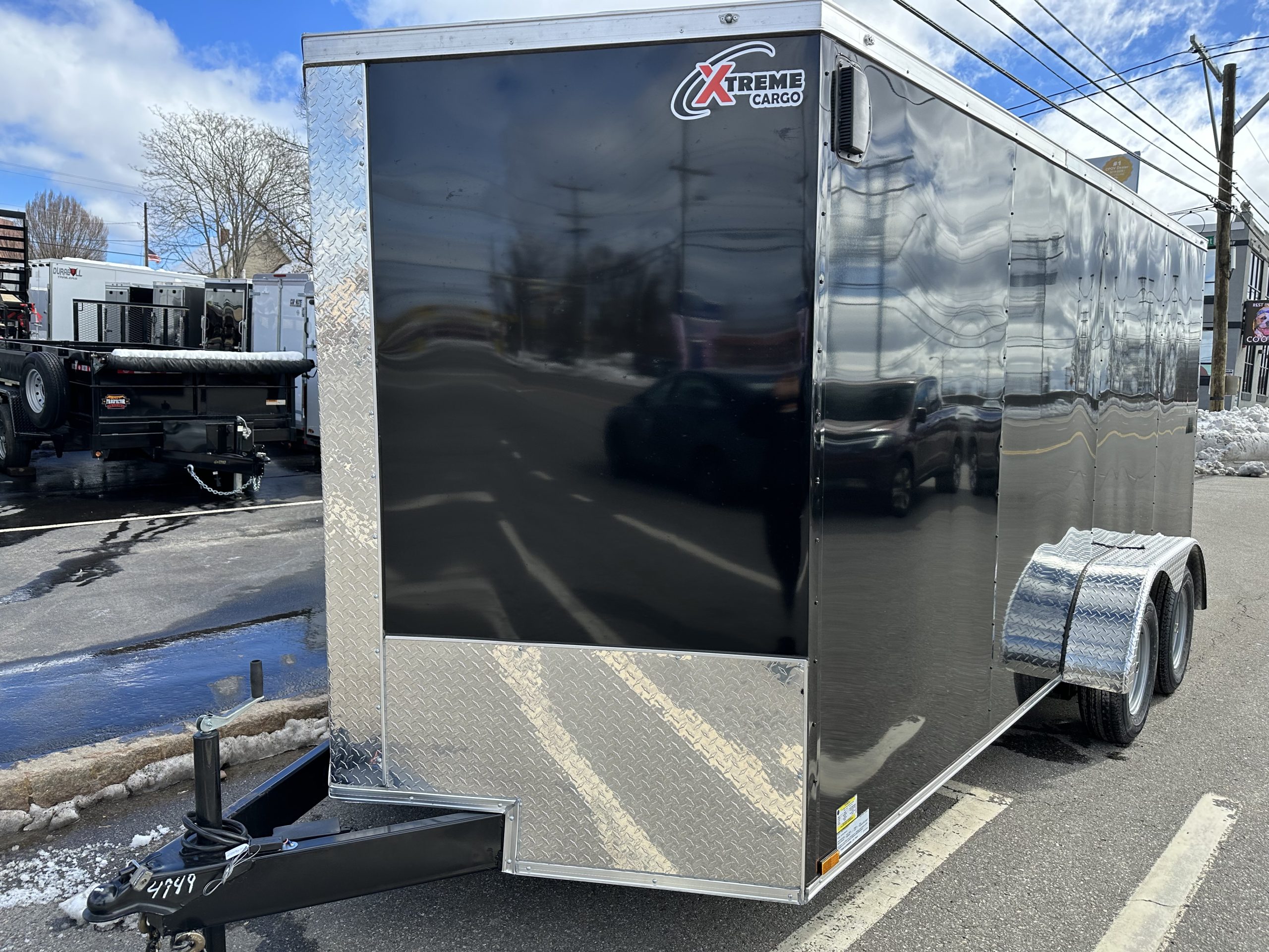 Enclosed Cargo Trailer 7'x16 Xtreme Cargo Black 7' Interior