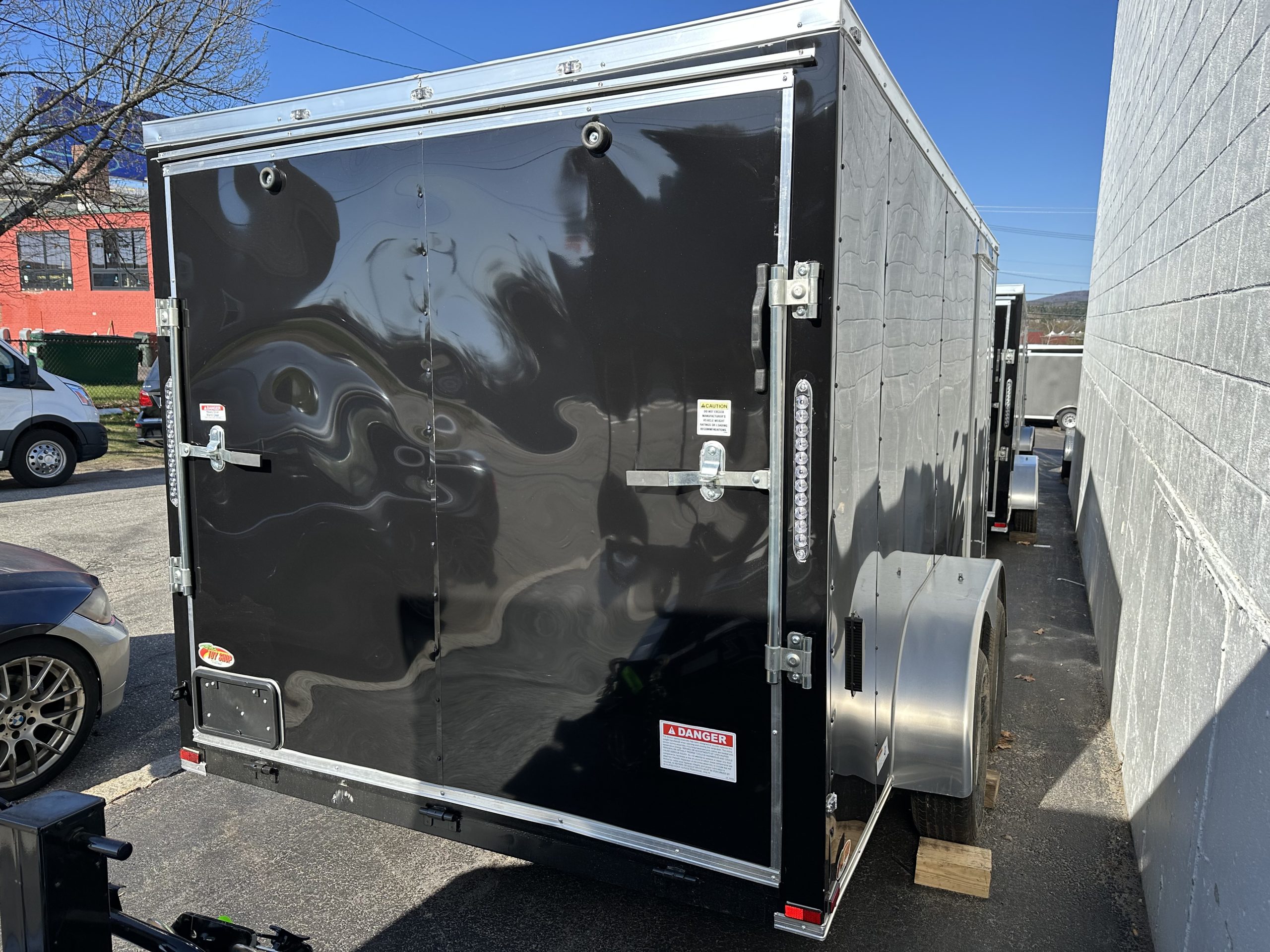 Panther Cargo Trailer 7'x14' Black Ramp Door Dual Axle