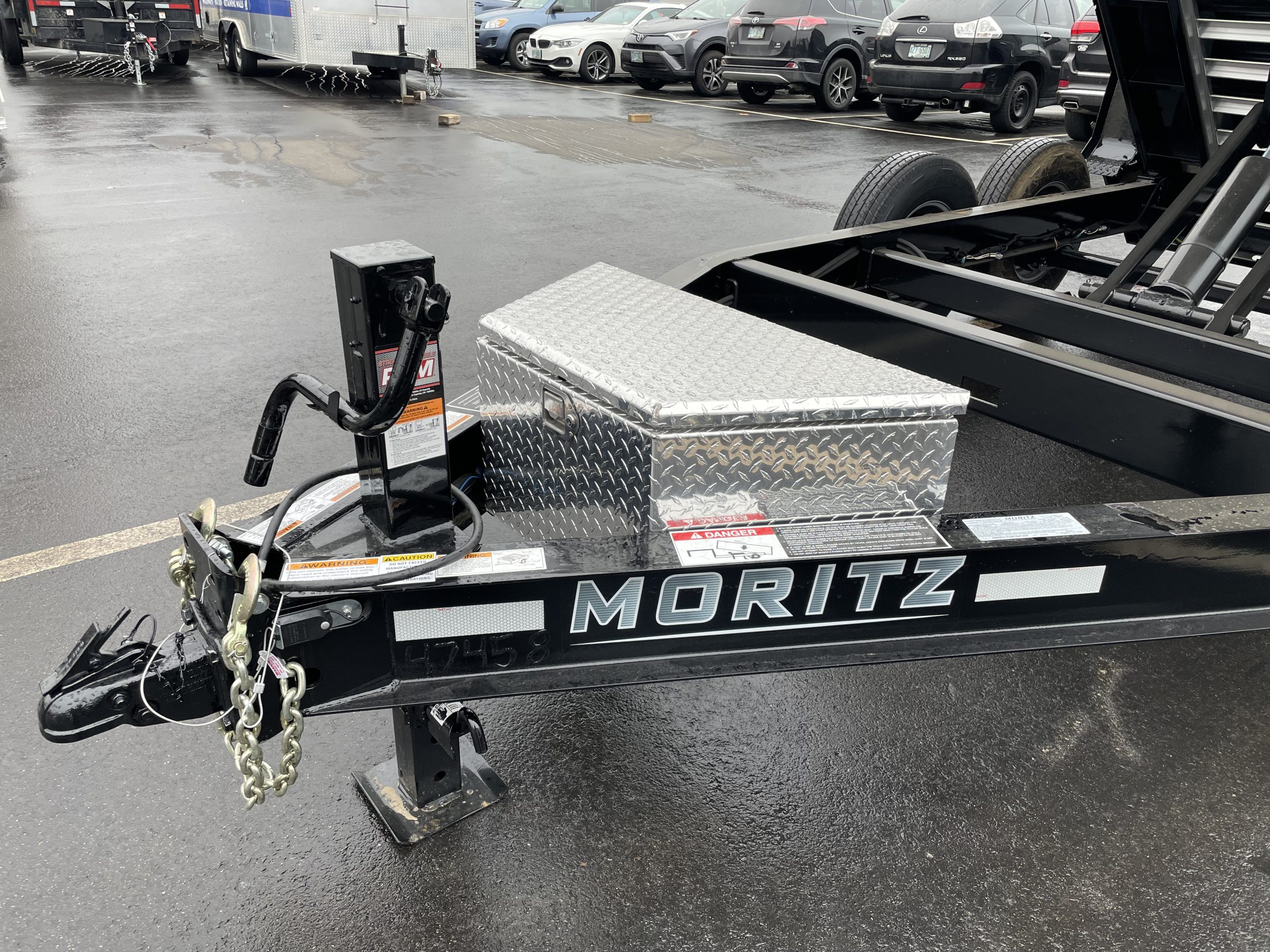 Dump Trailer 81.5"x12' Moritz Scissor Lift Commercial Grade Dump Trailer Aluminum Ramps