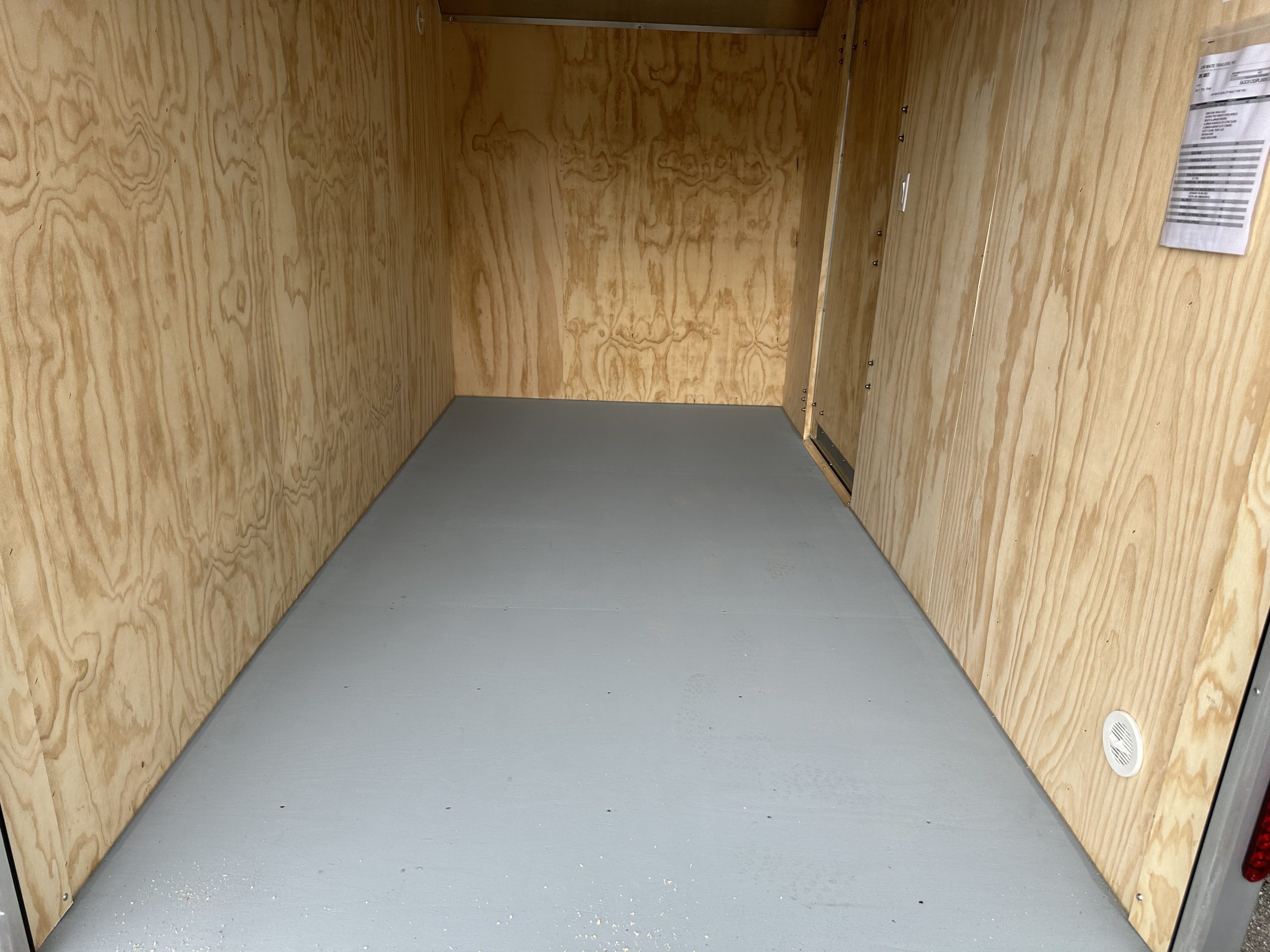 Enclosed Cargo Trailer 6'x12' Black RAMP Car Mate Custom Cargo