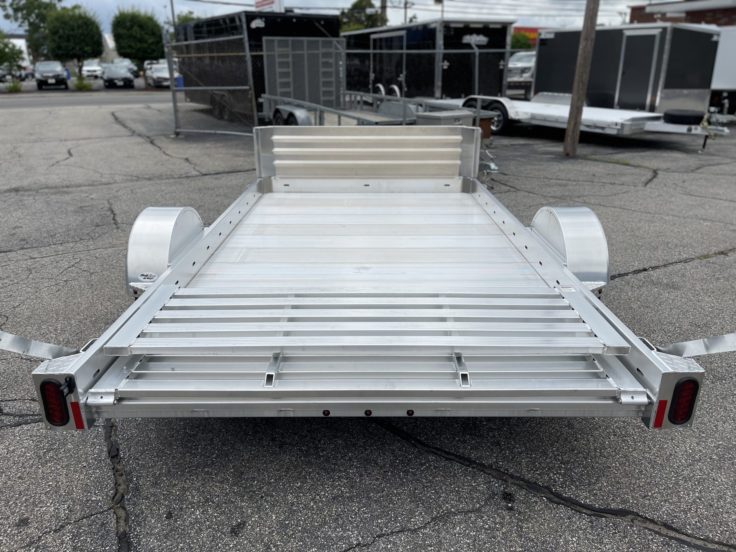 Hillsboro AU78X12AL Open Aluminum Utility Trailer F/G 78"x12' Front Guard Bi-Fold