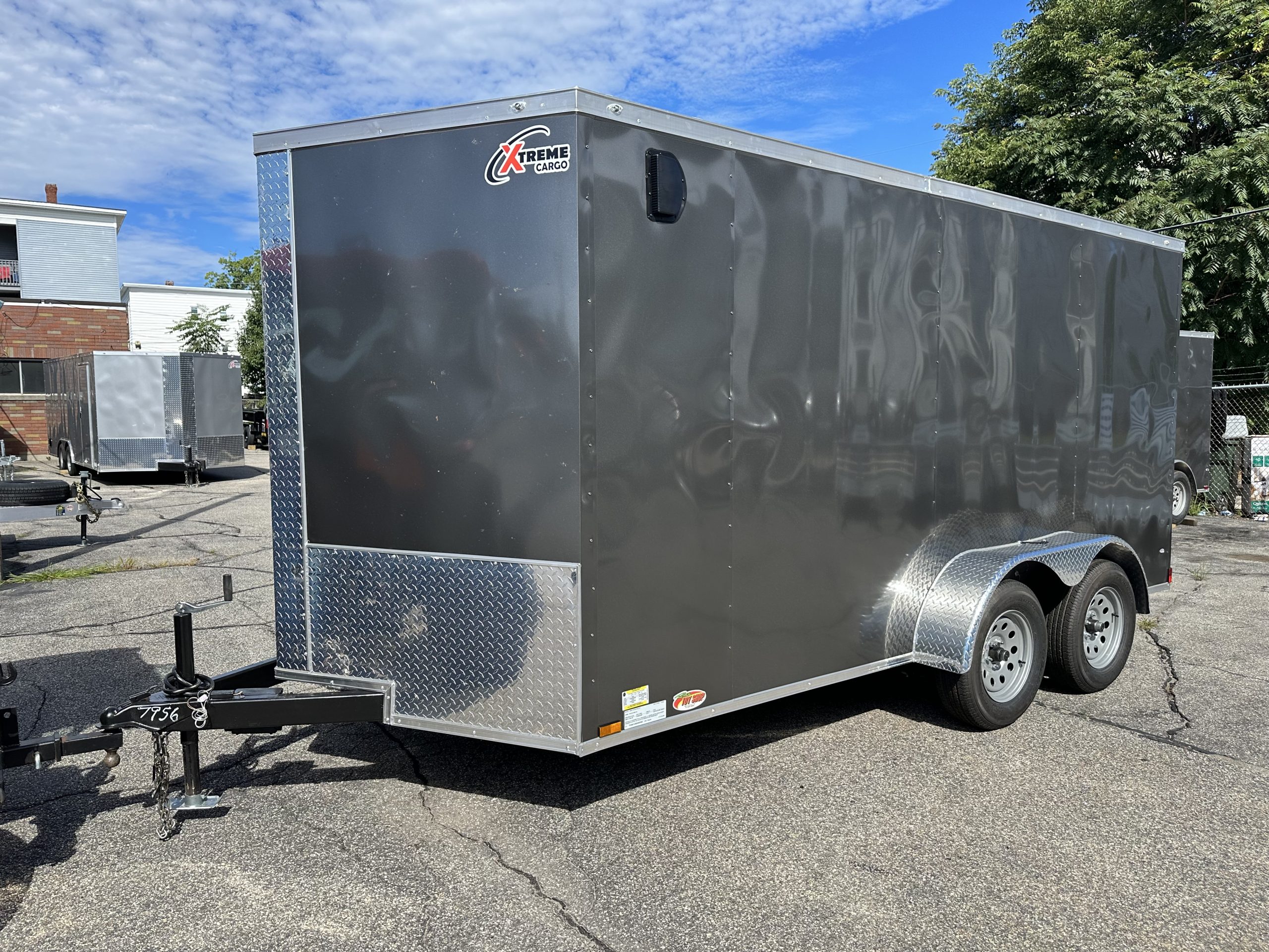 Enclosed Cargo Trailer 7'x14 Xtreme Cargo Charcoal 6'3" Interior